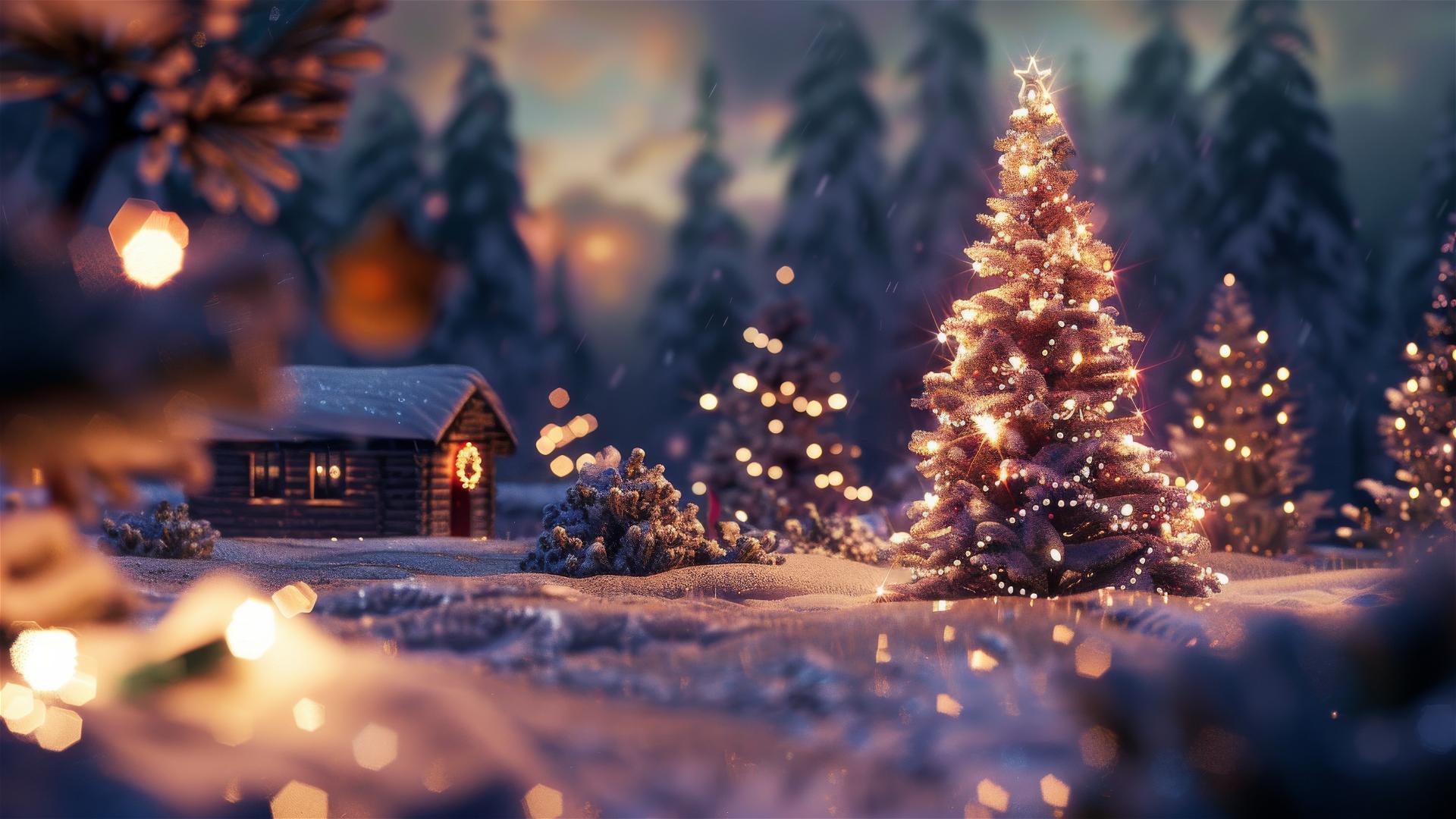 Festive Christmas background, 4K resolution.
