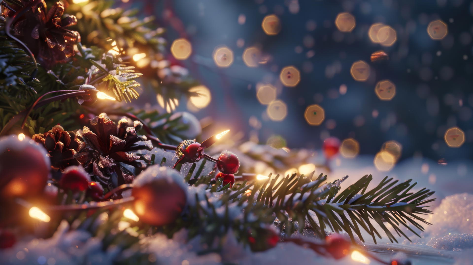 Festive Christmas background in 4K resolution