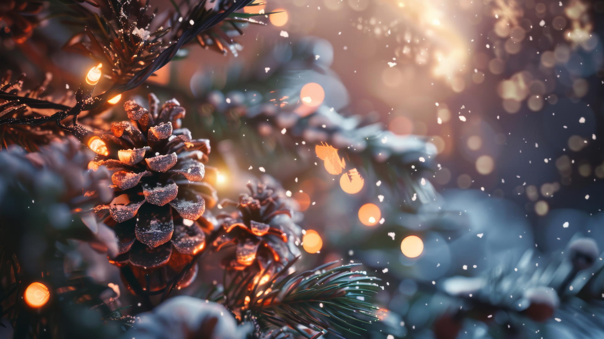 4K Christmas background with festive elements