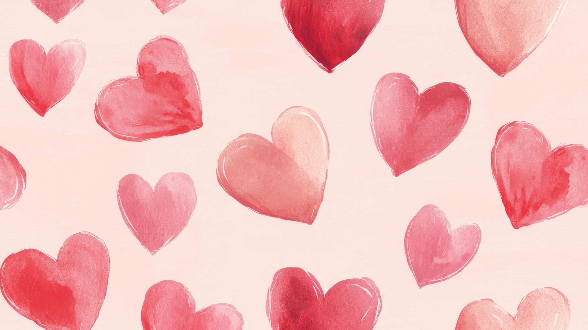 pink preppy wallpaper with whimsical pink hearts on soft pink background