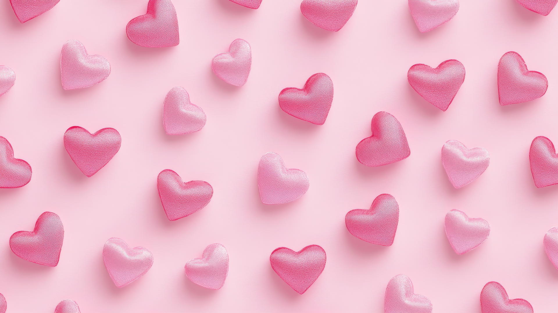 pink preppy wallpaper with whimsical pink hearts on a soft pink background