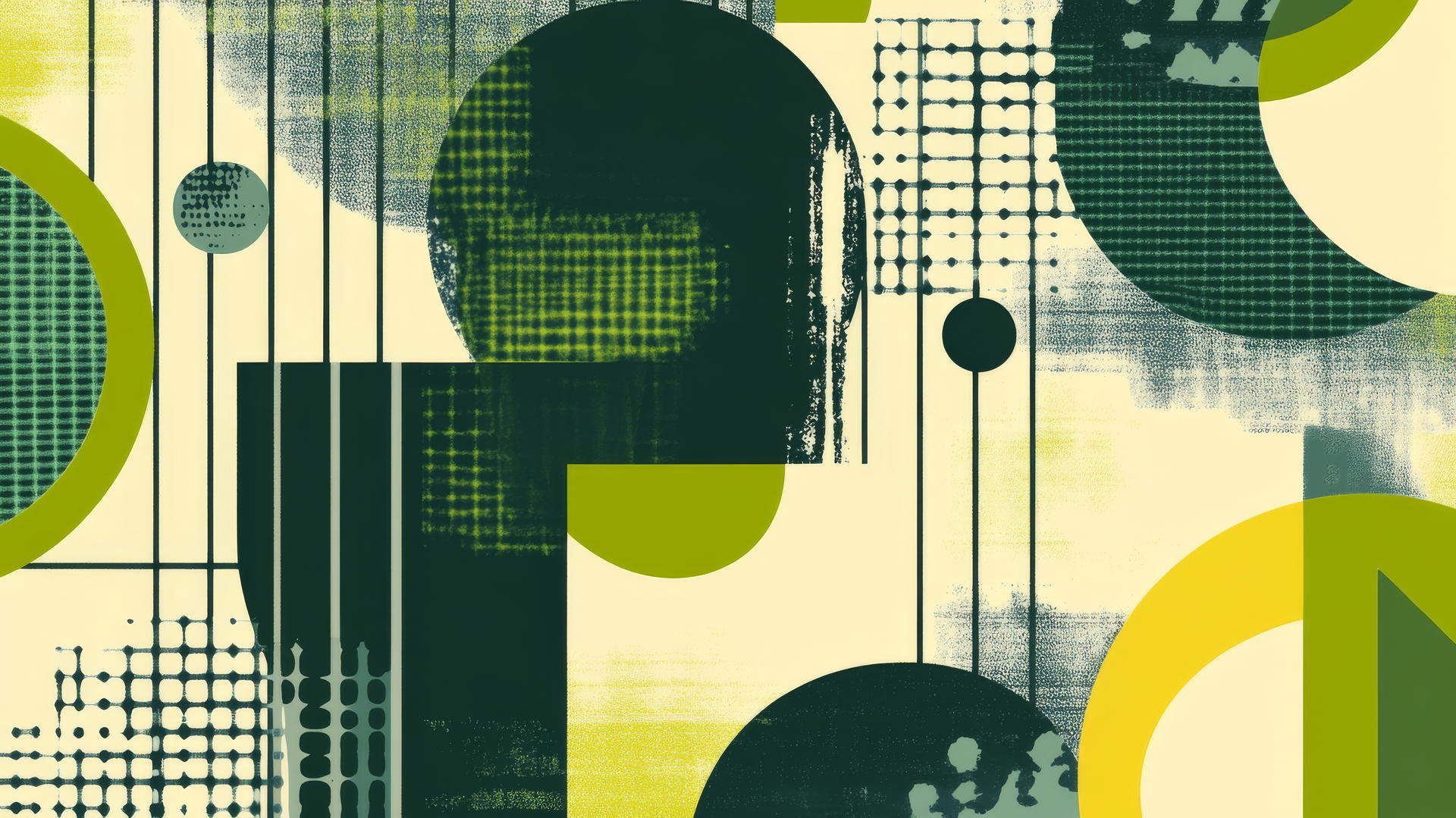 green aesthetic wallpaper with bold, abstract shapes in varying shades of green
