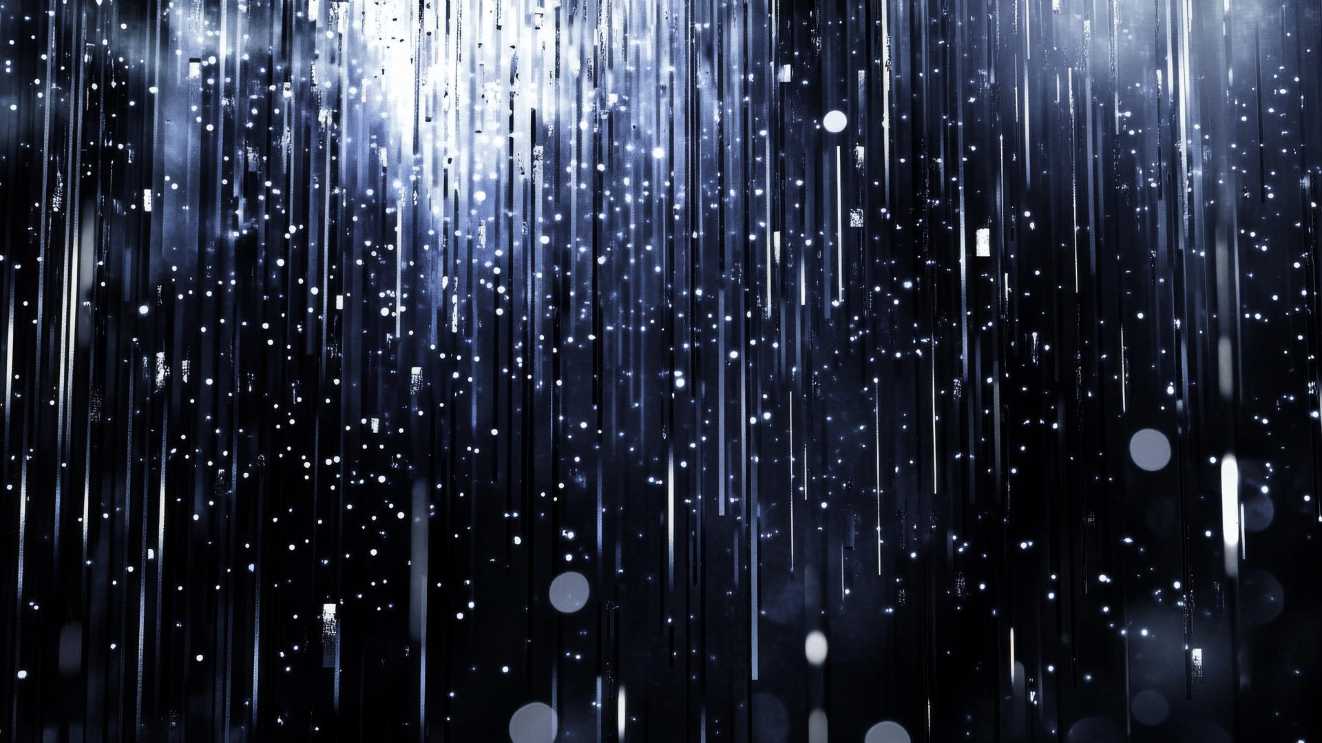 Y2K wallpaper black with abstract digital shapes and pixelated digital rain