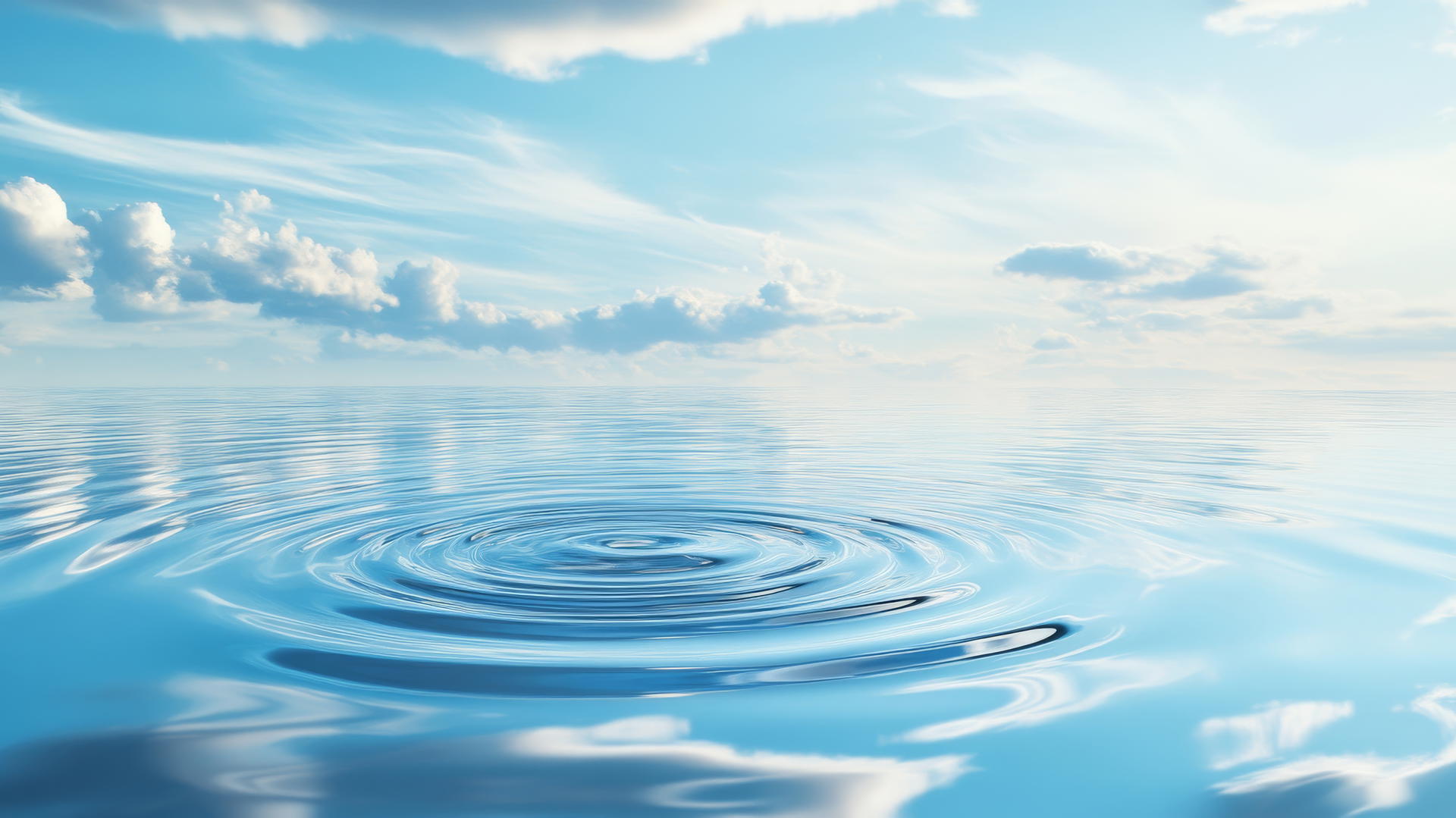 light blue wallpaper with gentle ripples on clear water reflecting the sky