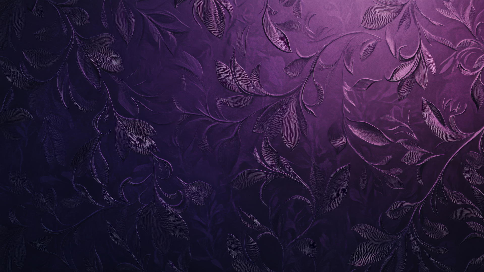 dark purple wallpaper with subtle abstract floral patterns and gentle gradients