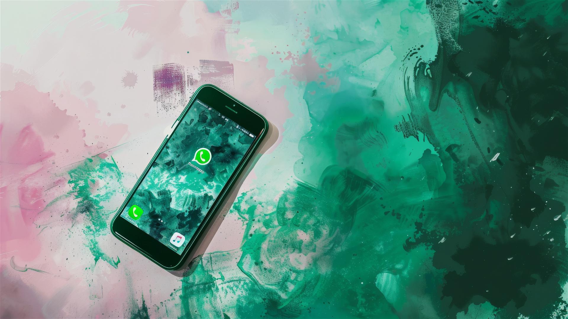 Classic watercolor and sparkling effect on Whatsapp design