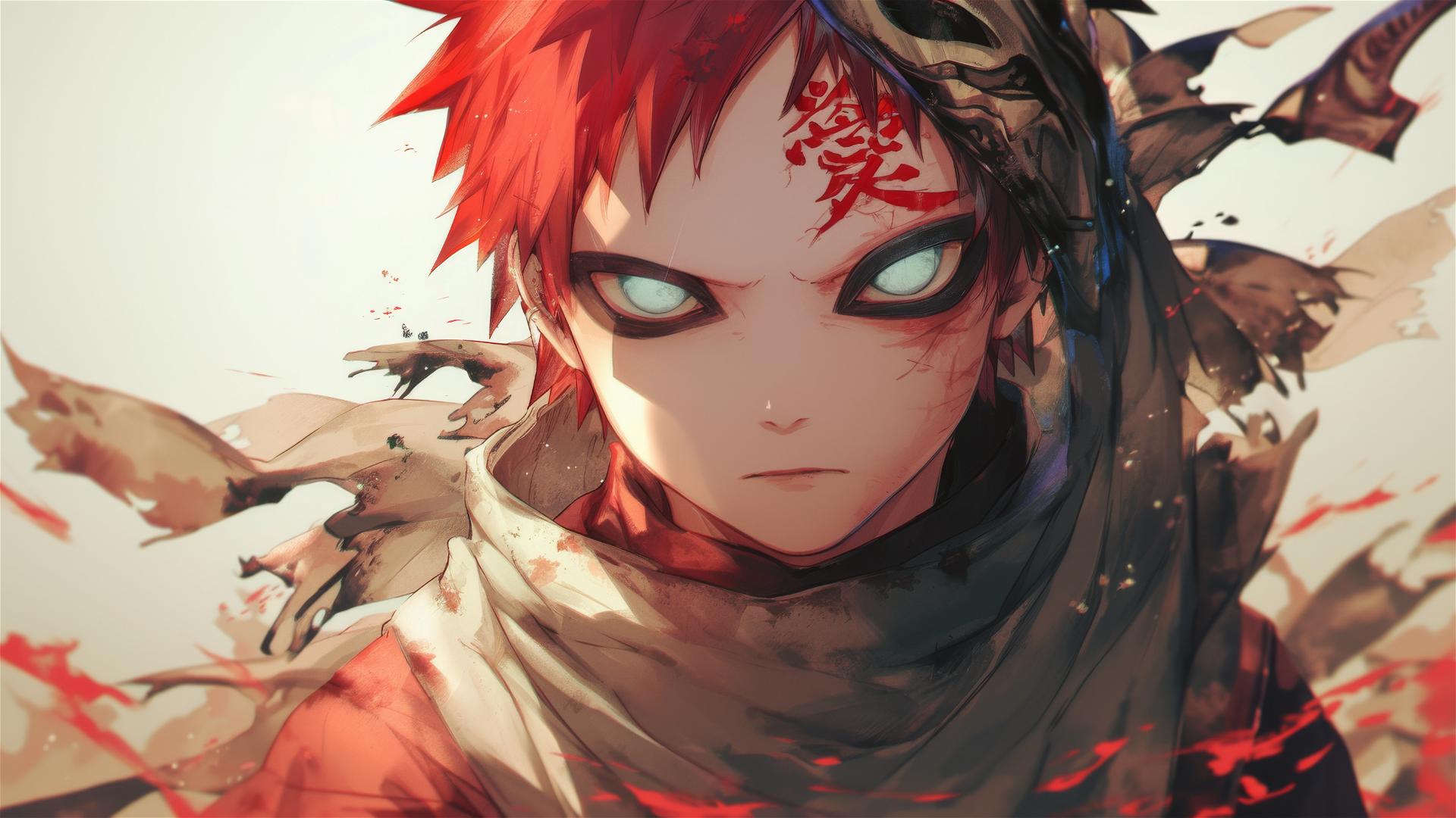 Gaara from Naruto, showcasing his iconic look.