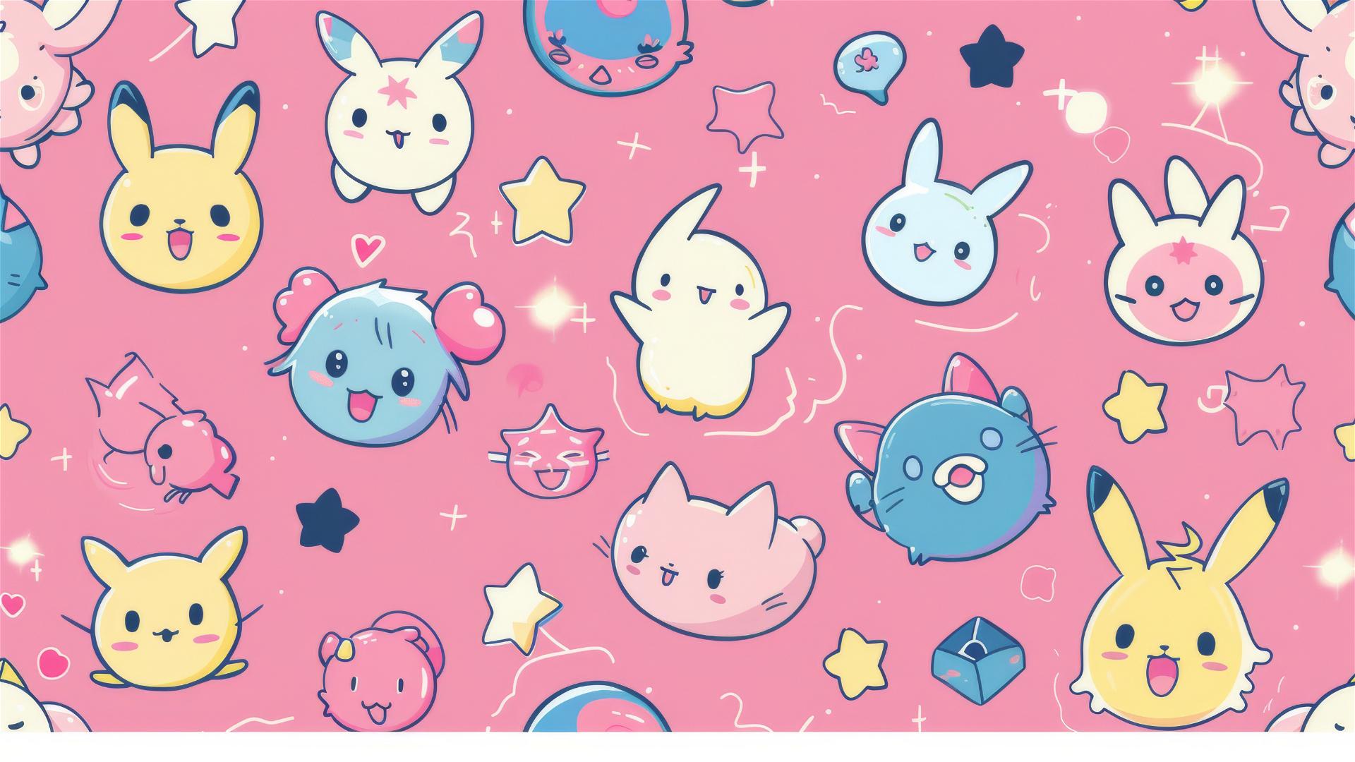 Cute anime character pattern
