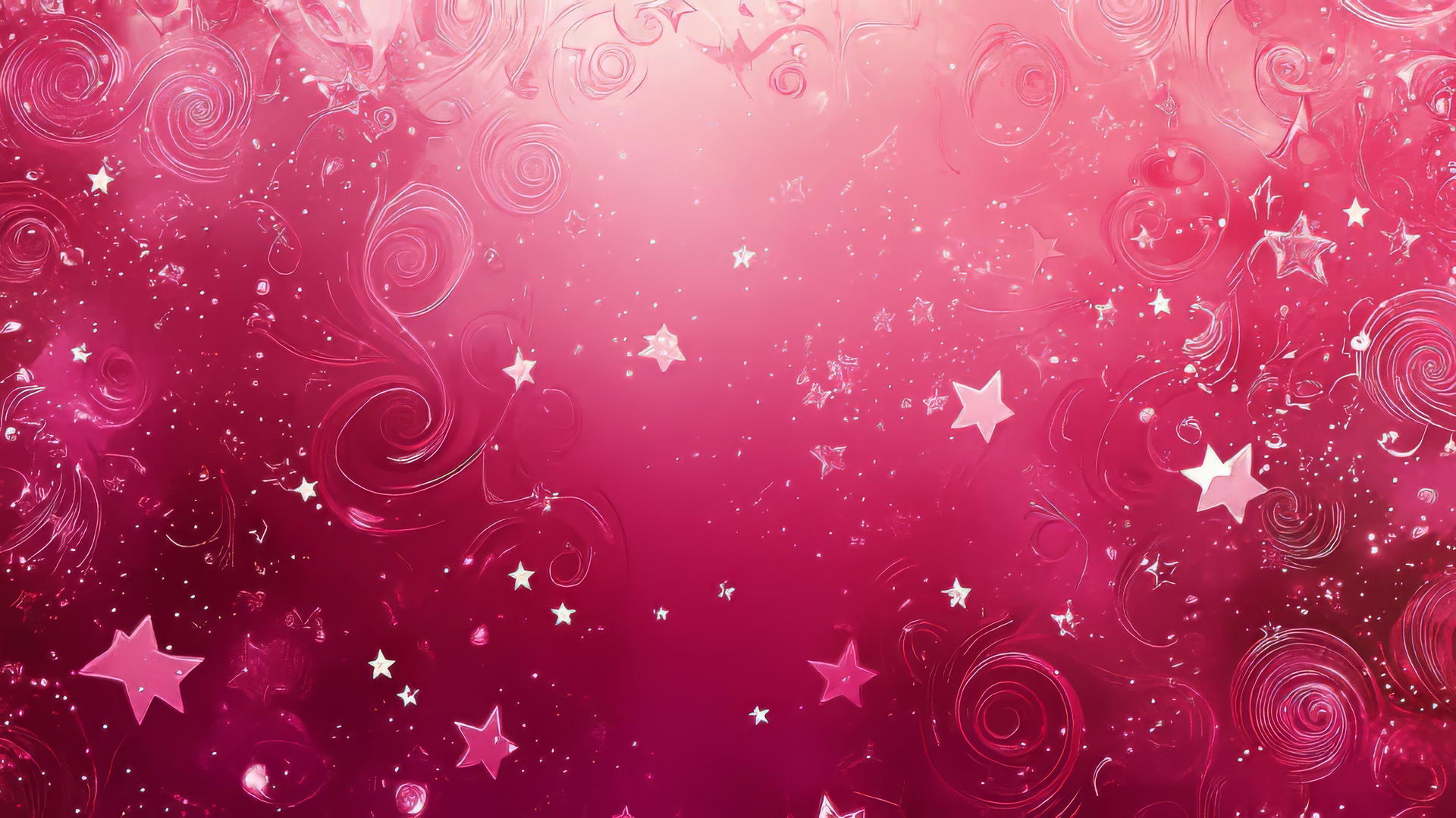 cute hot pink wallpaper with tiny stars and swirling patterns