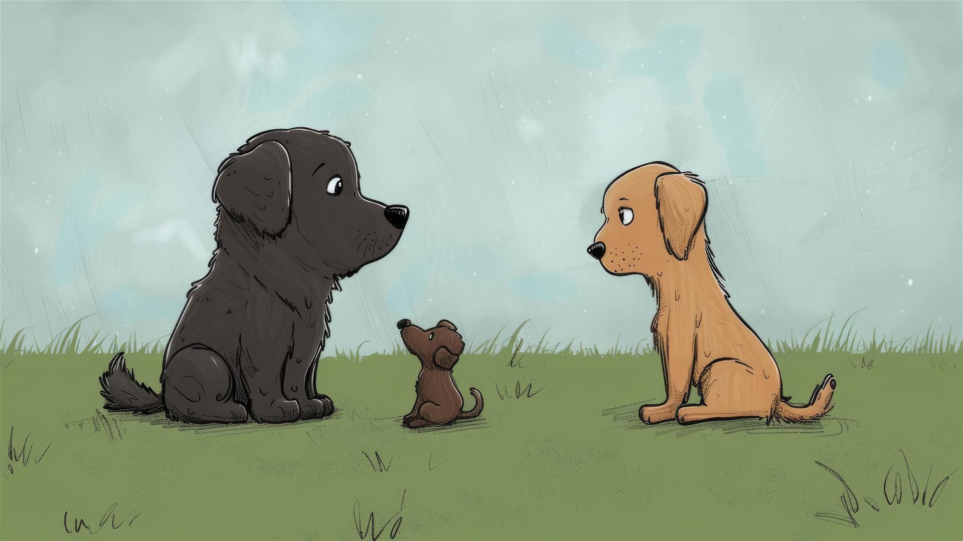 cute dog artwork styled by Randall Munroe and Liz Climo