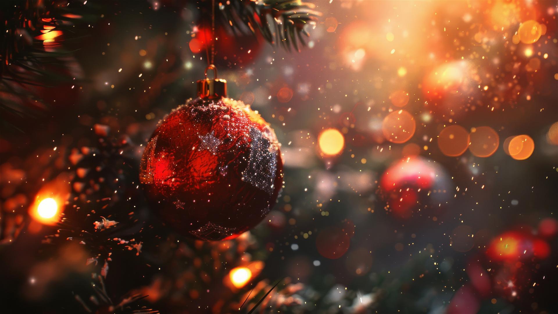 Christmas background with festive decorations