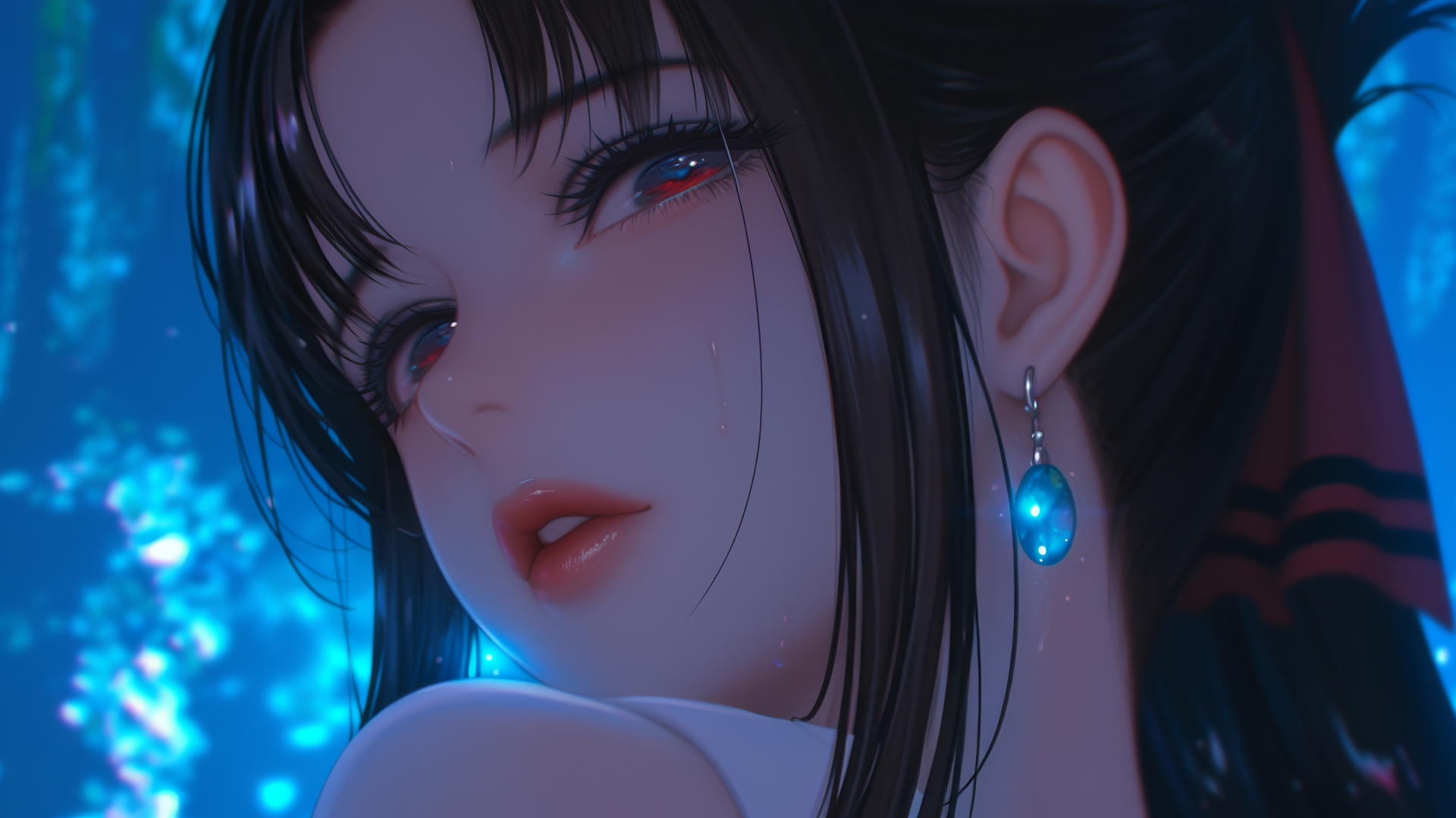 Kaguya Shinomiya with red eyes