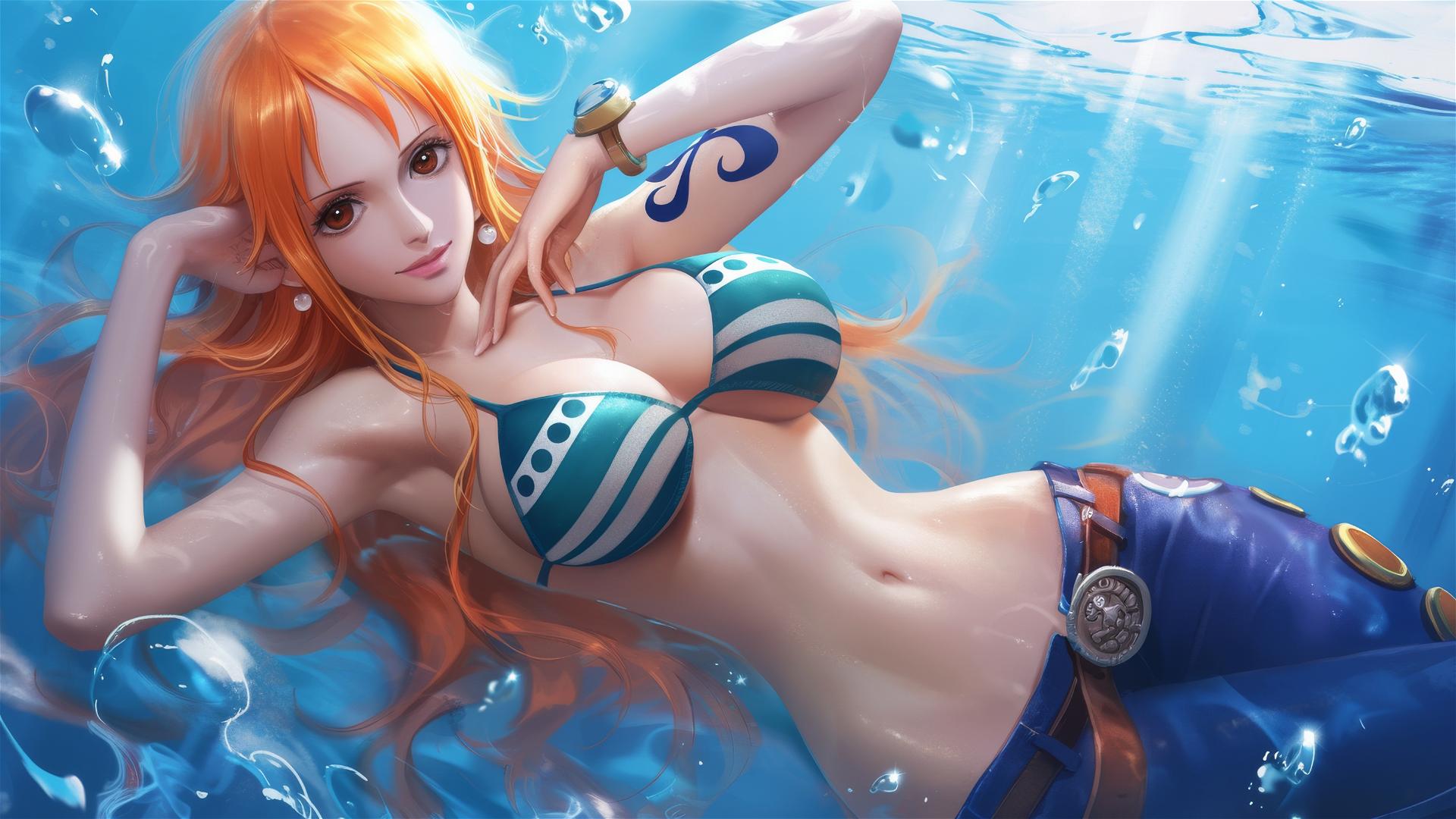 Illustration of Nami, navigator from One Piece