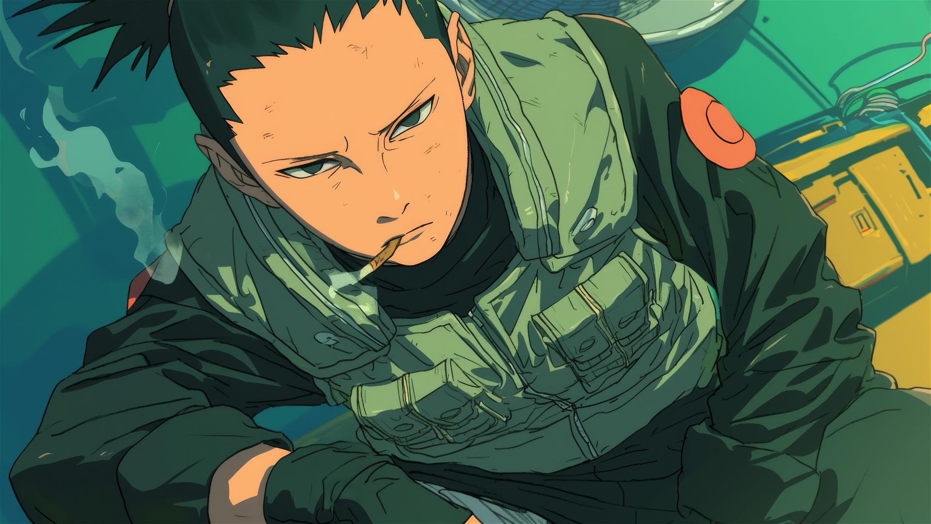 Shikamaru Nara, a strategic ninja from Naruto.