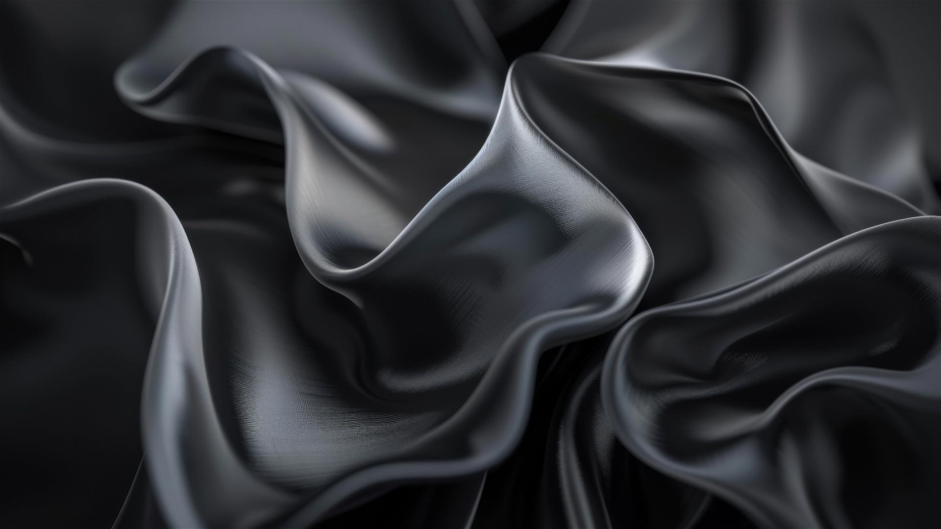Dark platinum flowing shapes on iPhone background