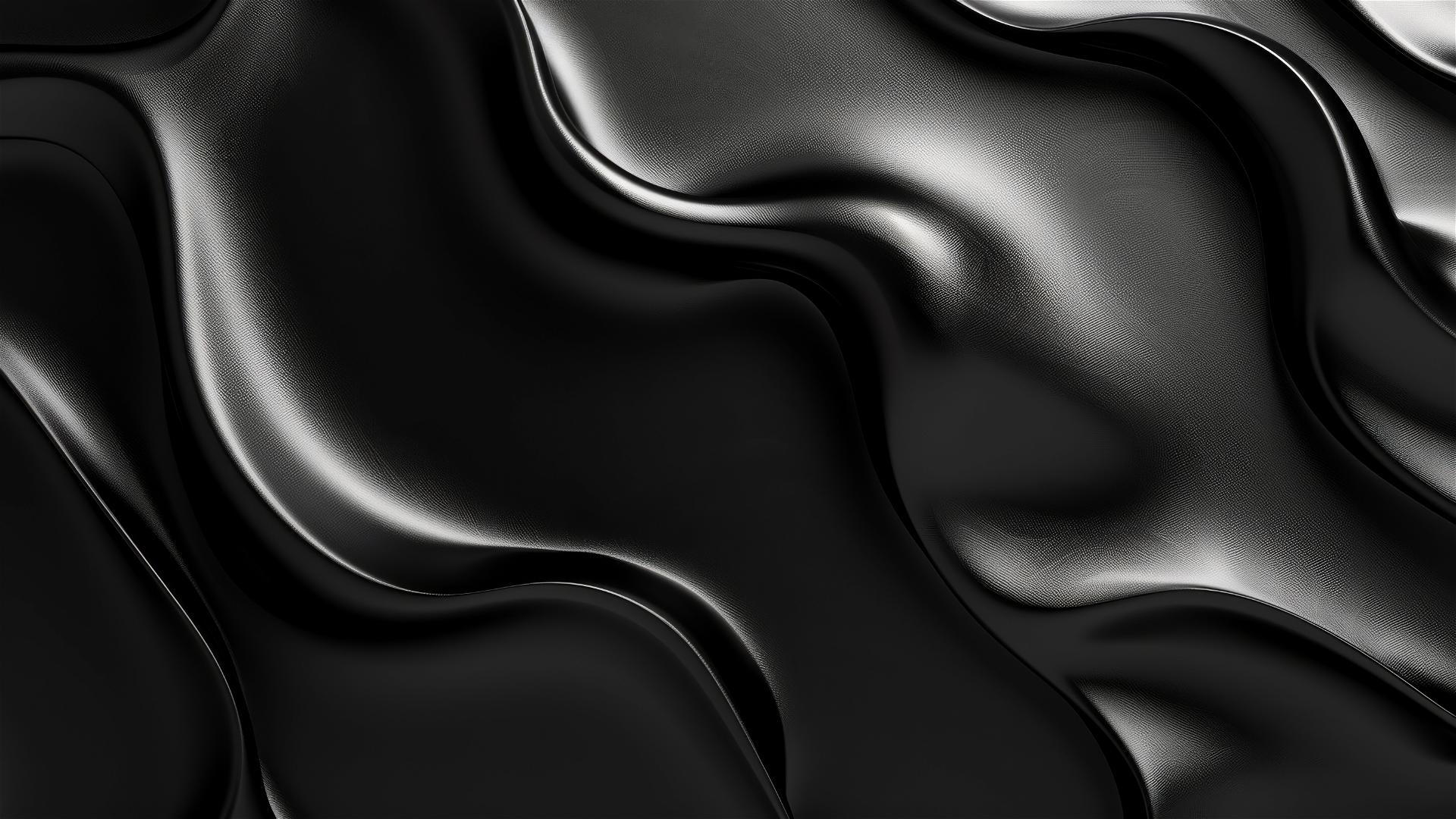 Black velvet flowing shapes on iPhone background