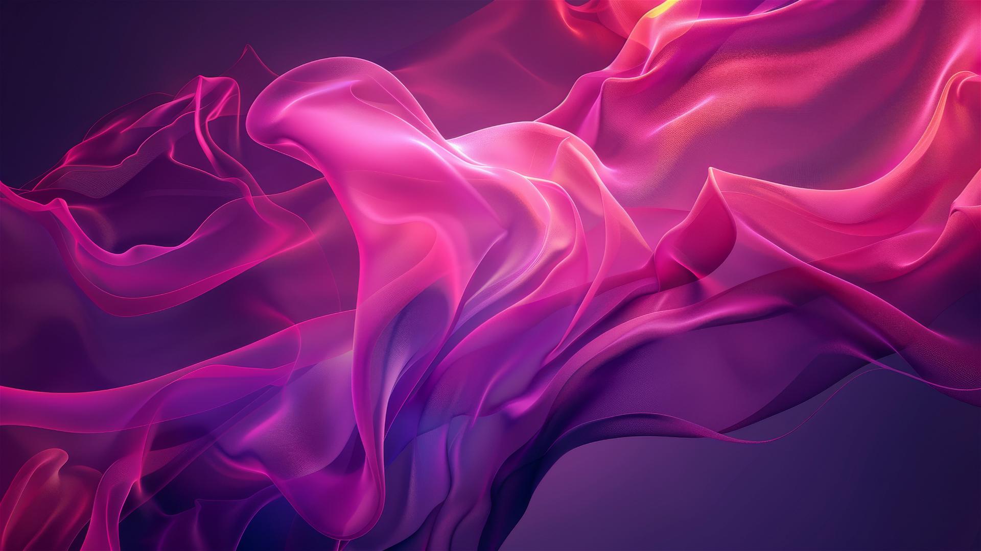 Dark fuchsia flowing shapes on iPhone background