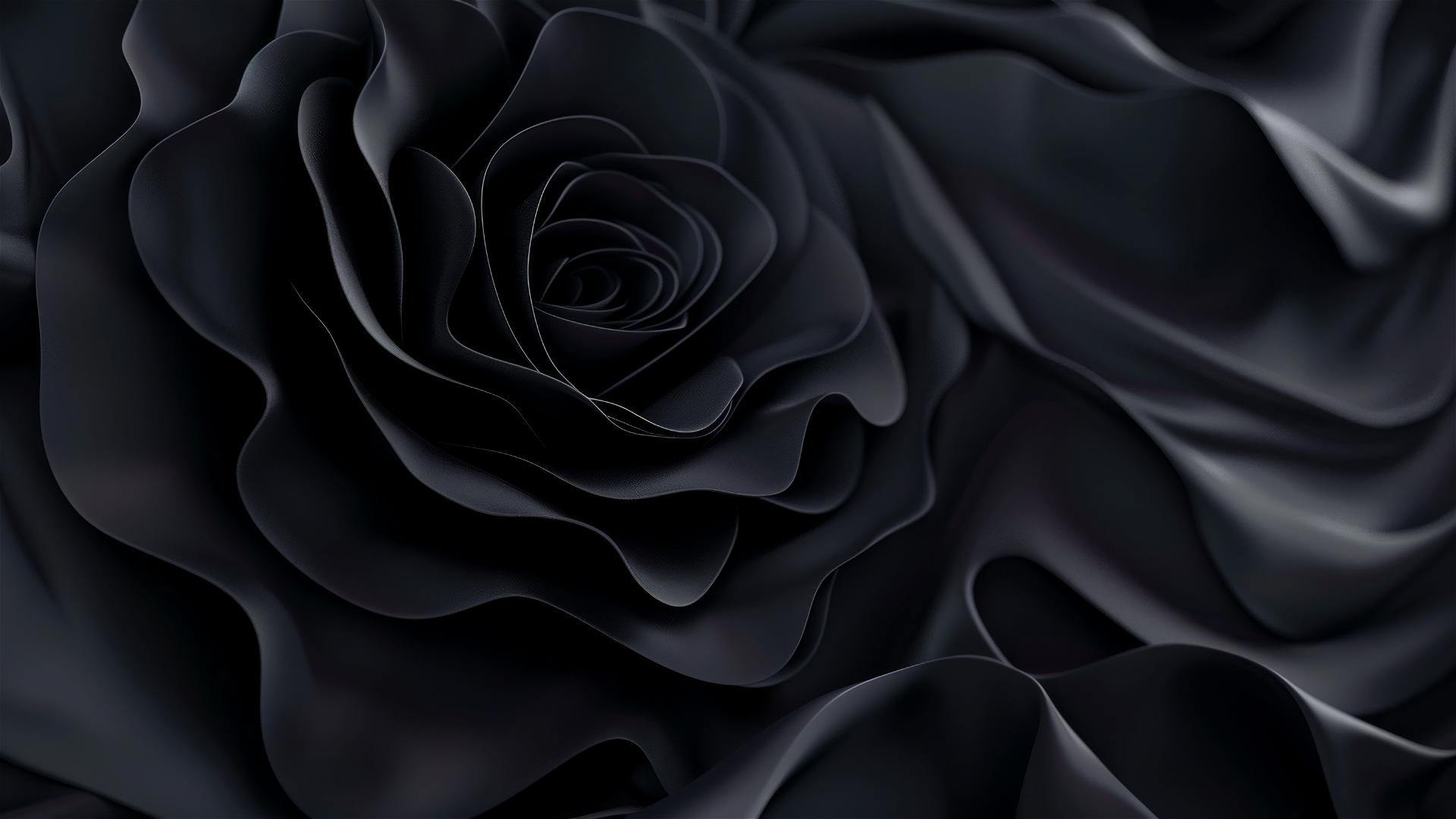 Black rose colored flowing shapes on iPhone background