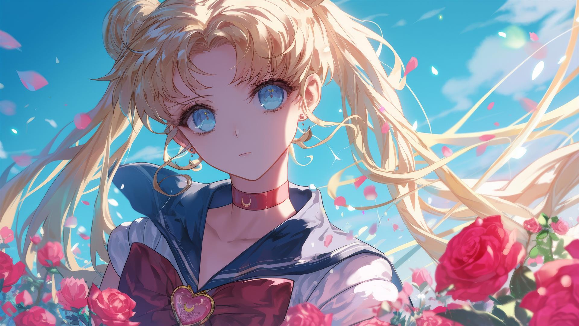 Illustration of Sailor Moon in her iconic costume