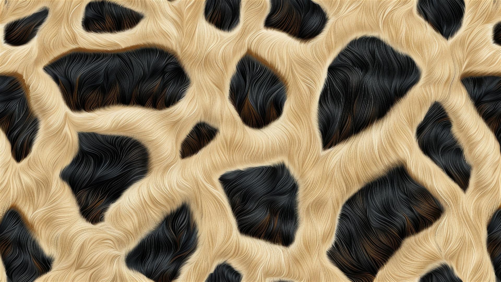 realistic fur seamless pattern featuring giraffe patches, light colors