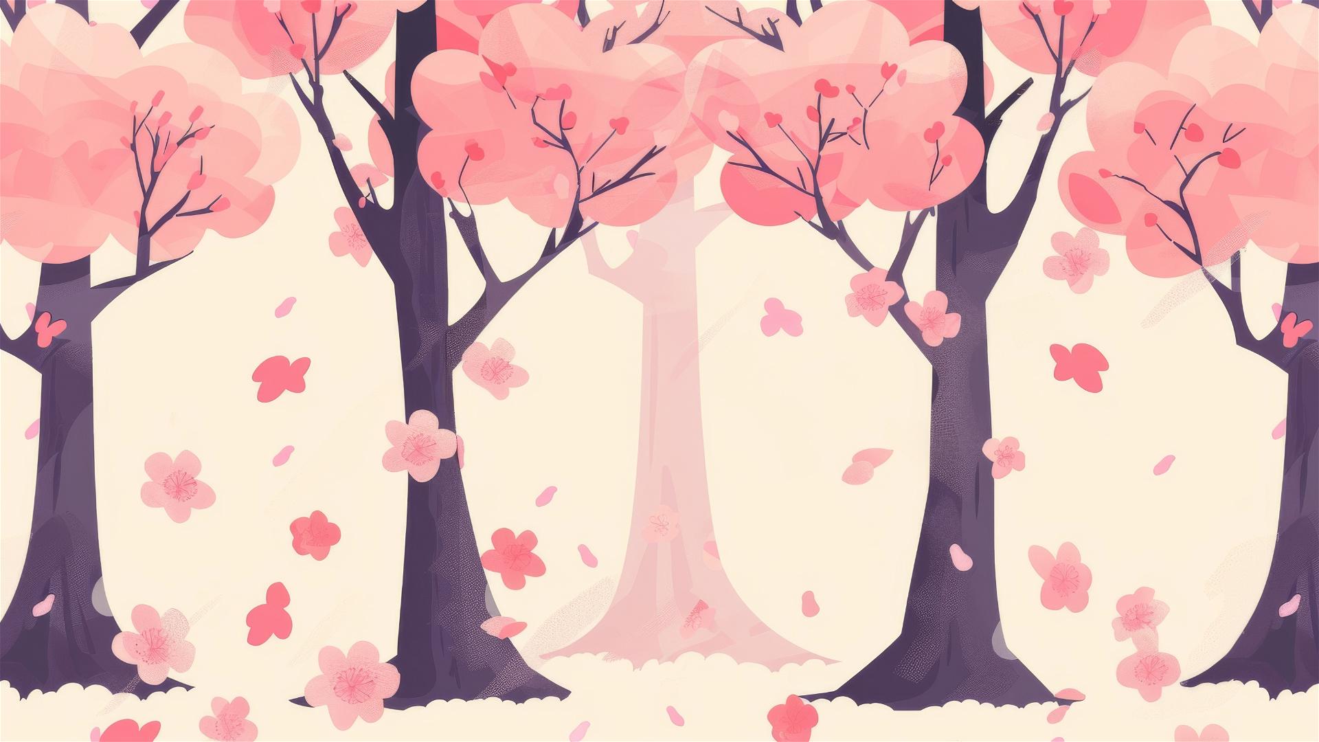 Minimal pattern of simple sakura trees