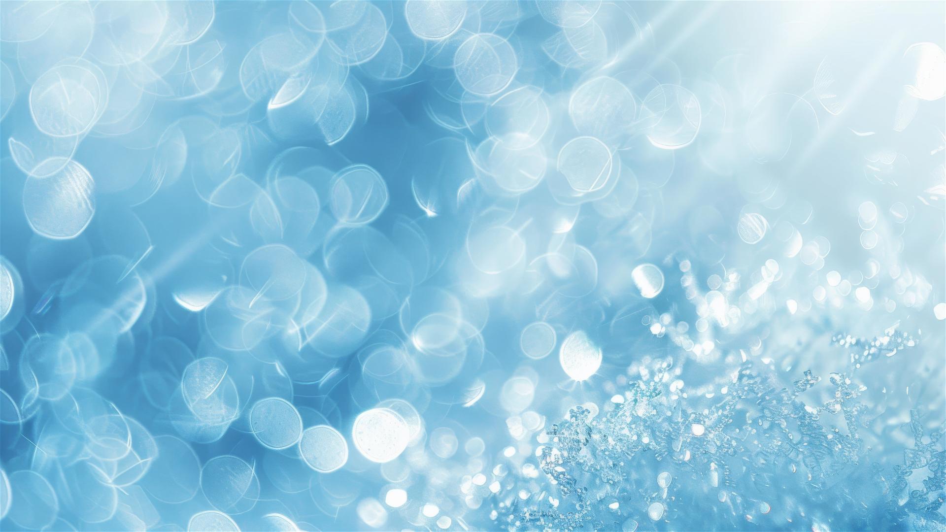 Light blue bulletin background with bokeh effect