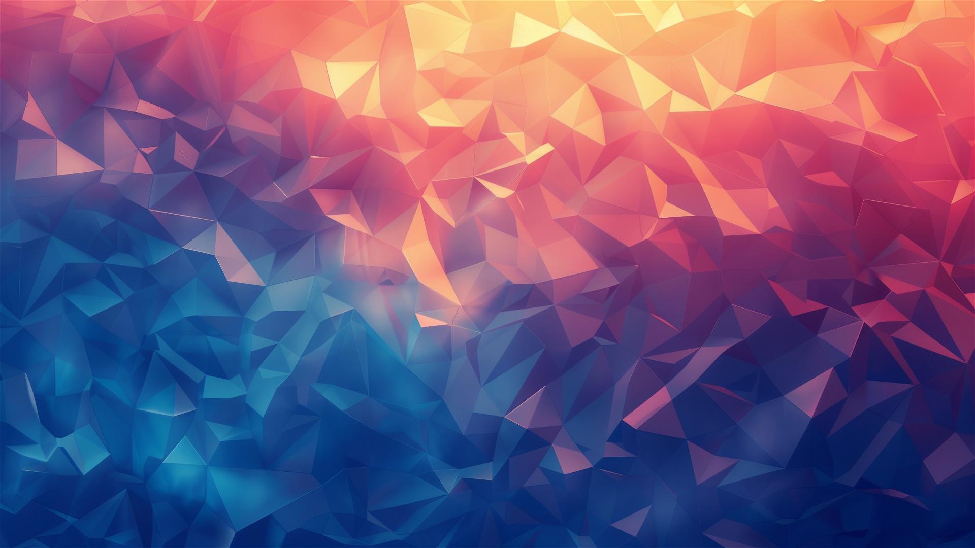 Vibrant abstract polygon in light and dark blue