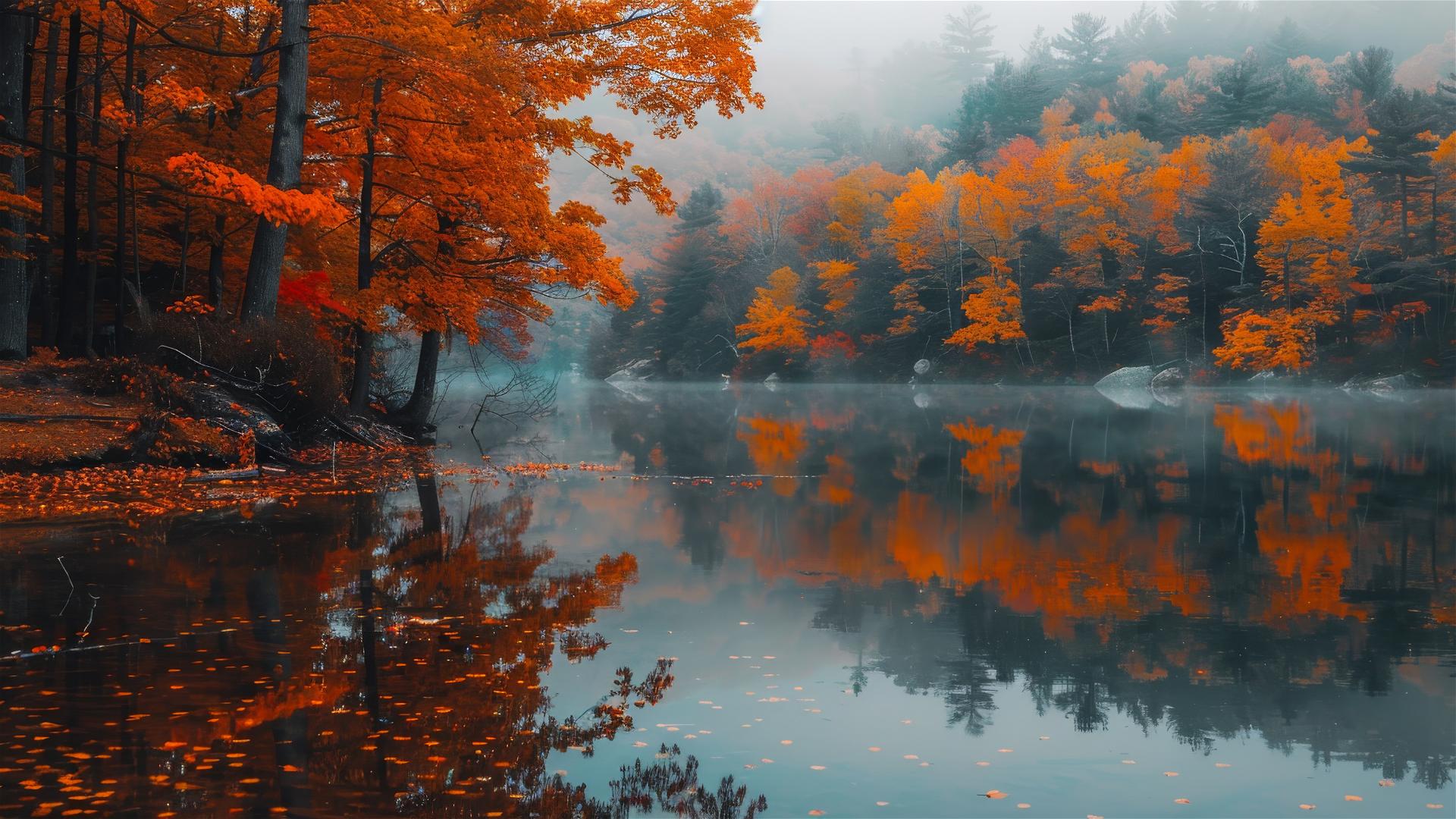 Aesthetic autumn background in 4K resolution