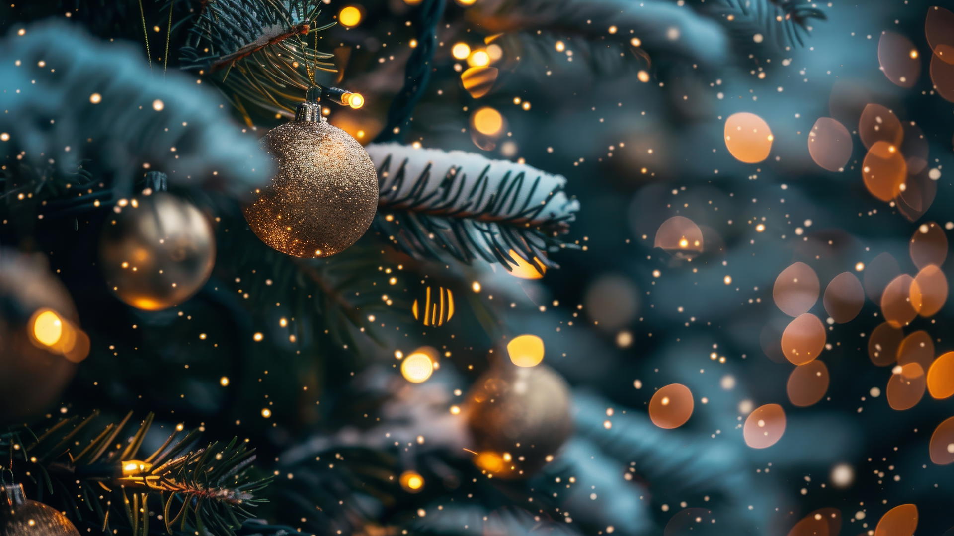 Festive Christmas background with holiday elements