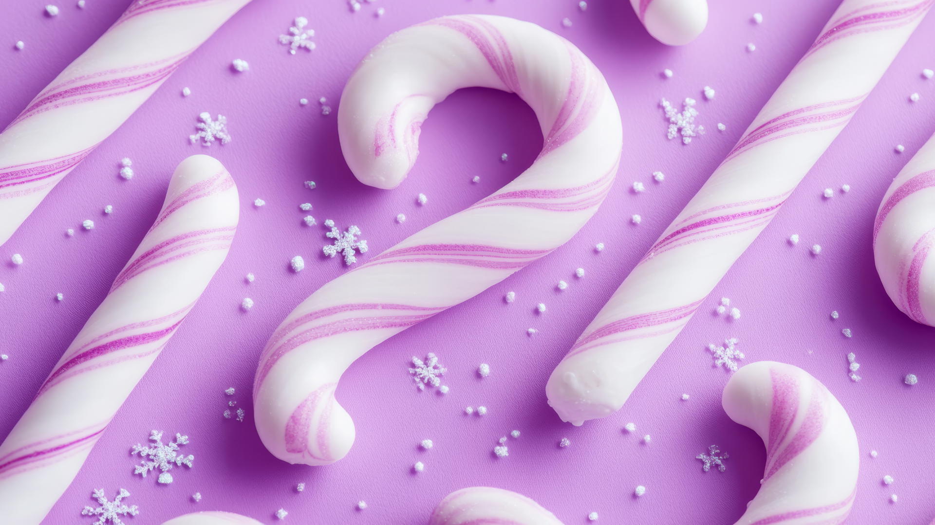 preppy wallpaper purple with candy canes and snowflakes on lavender background