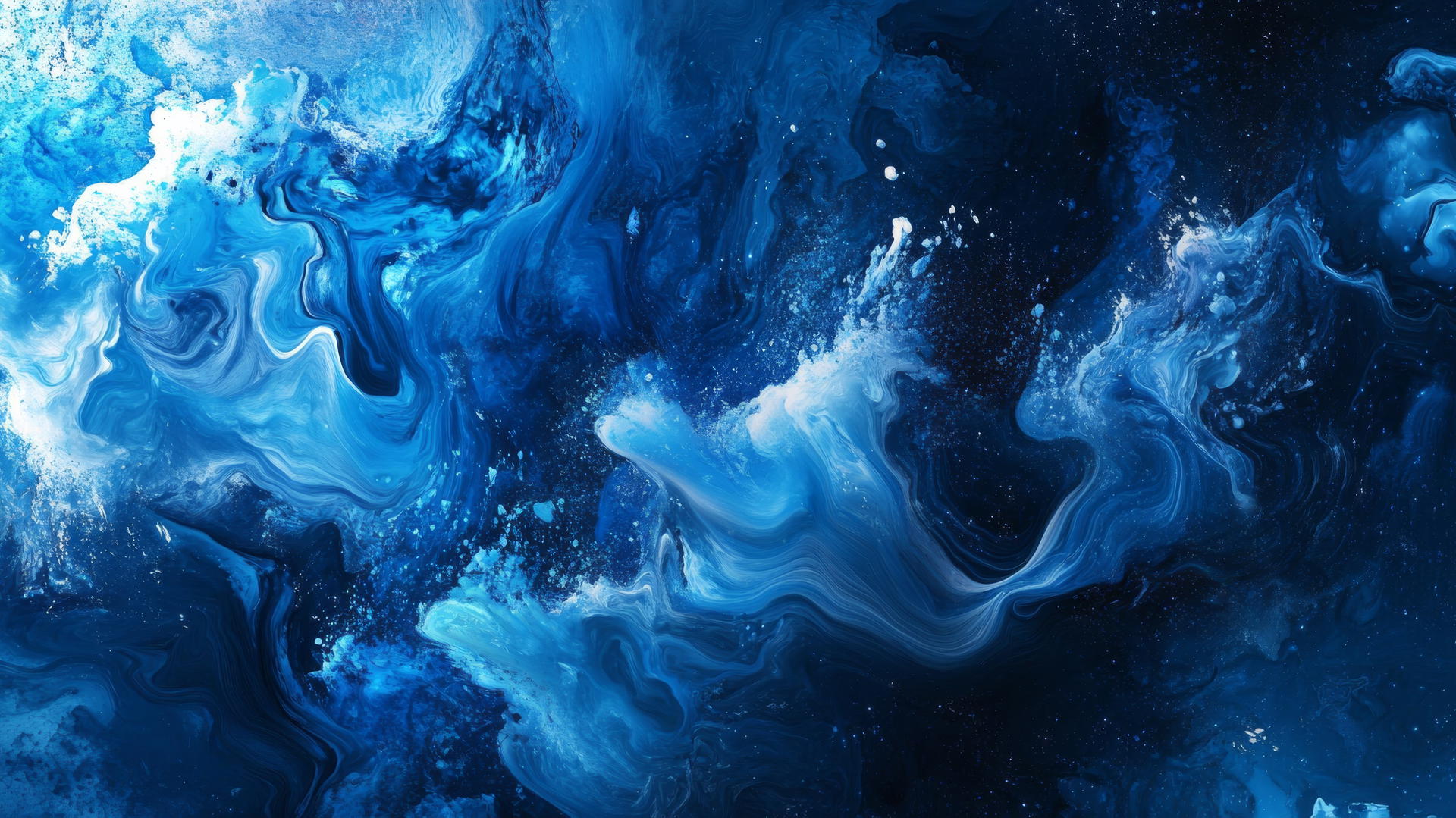 abstract digital art with blue tones creating a fluid dynamic background, blue wallpaper
