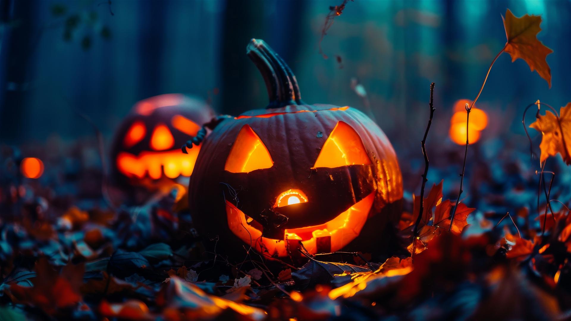 Halloween-themed background with 4K resolution.