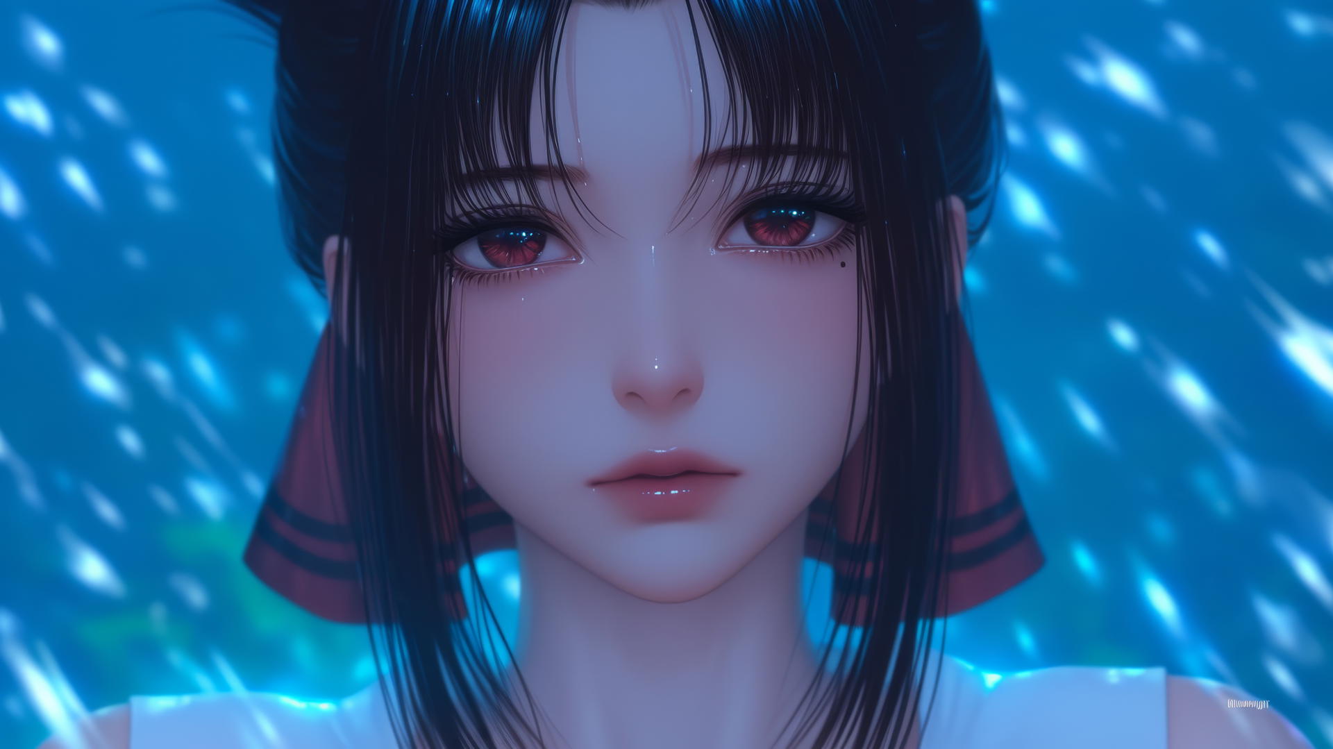 Kaguya Shinomiya from Kaguya-sama: Love Is War with red eyes