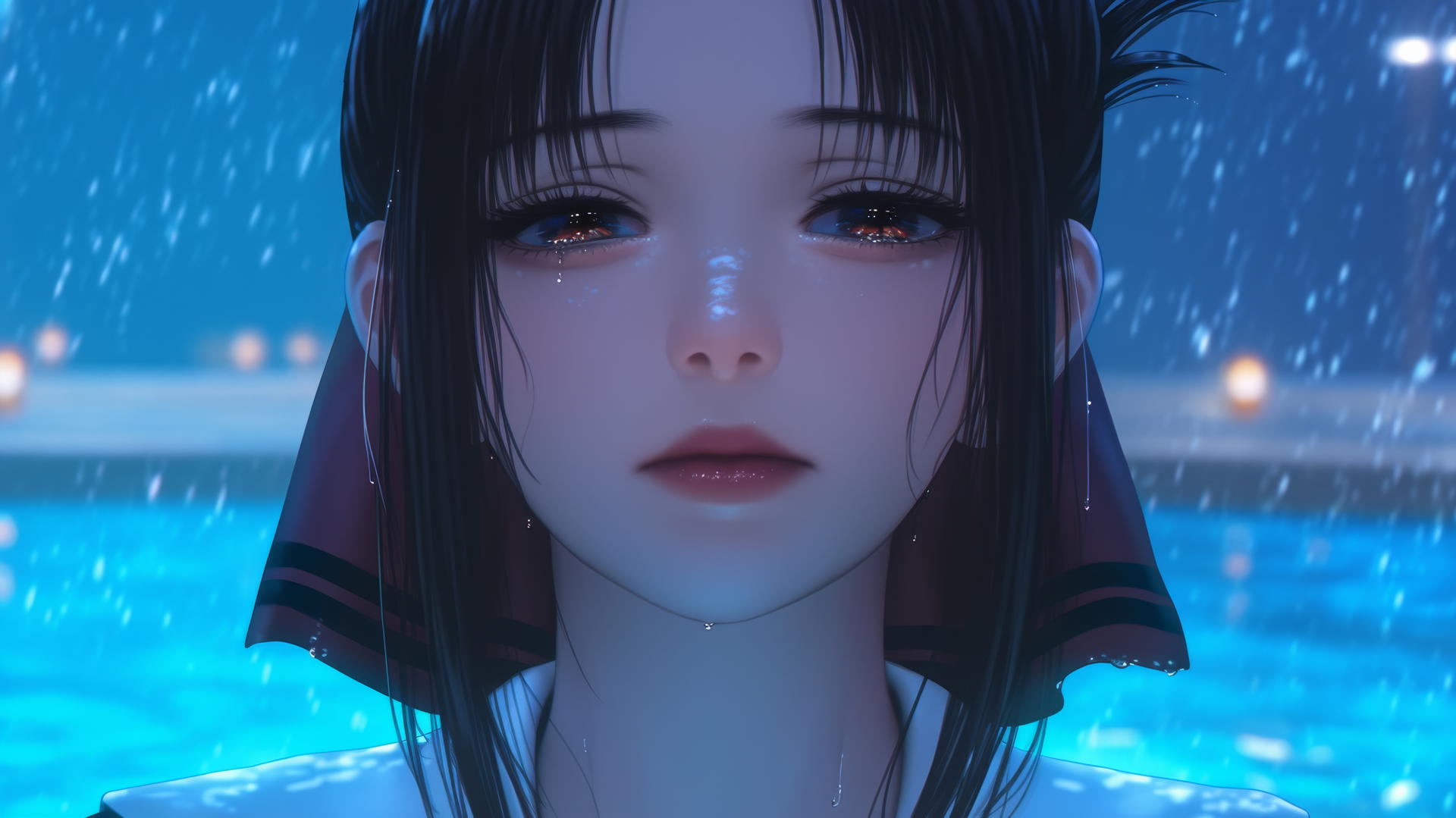 Kaguya Shinomiya with red eyes from Kaguya sama wa Kokurasetai