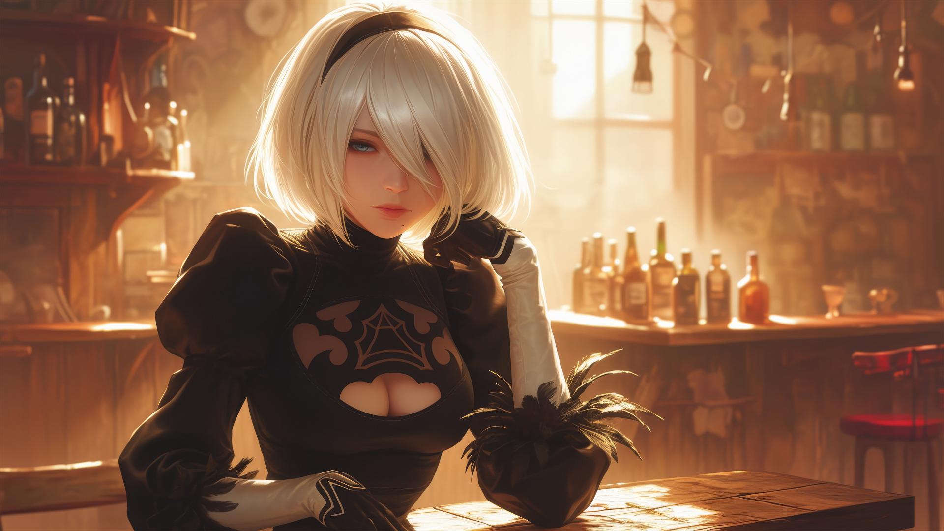 2B from Nier at bar location