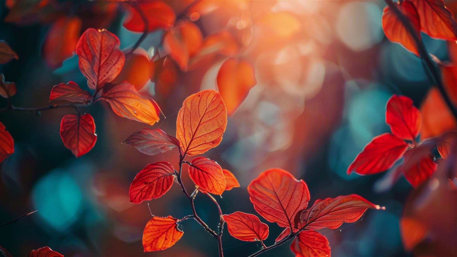 Aesthetic autumn scenery with vibrant fall colors in 4K resolution.