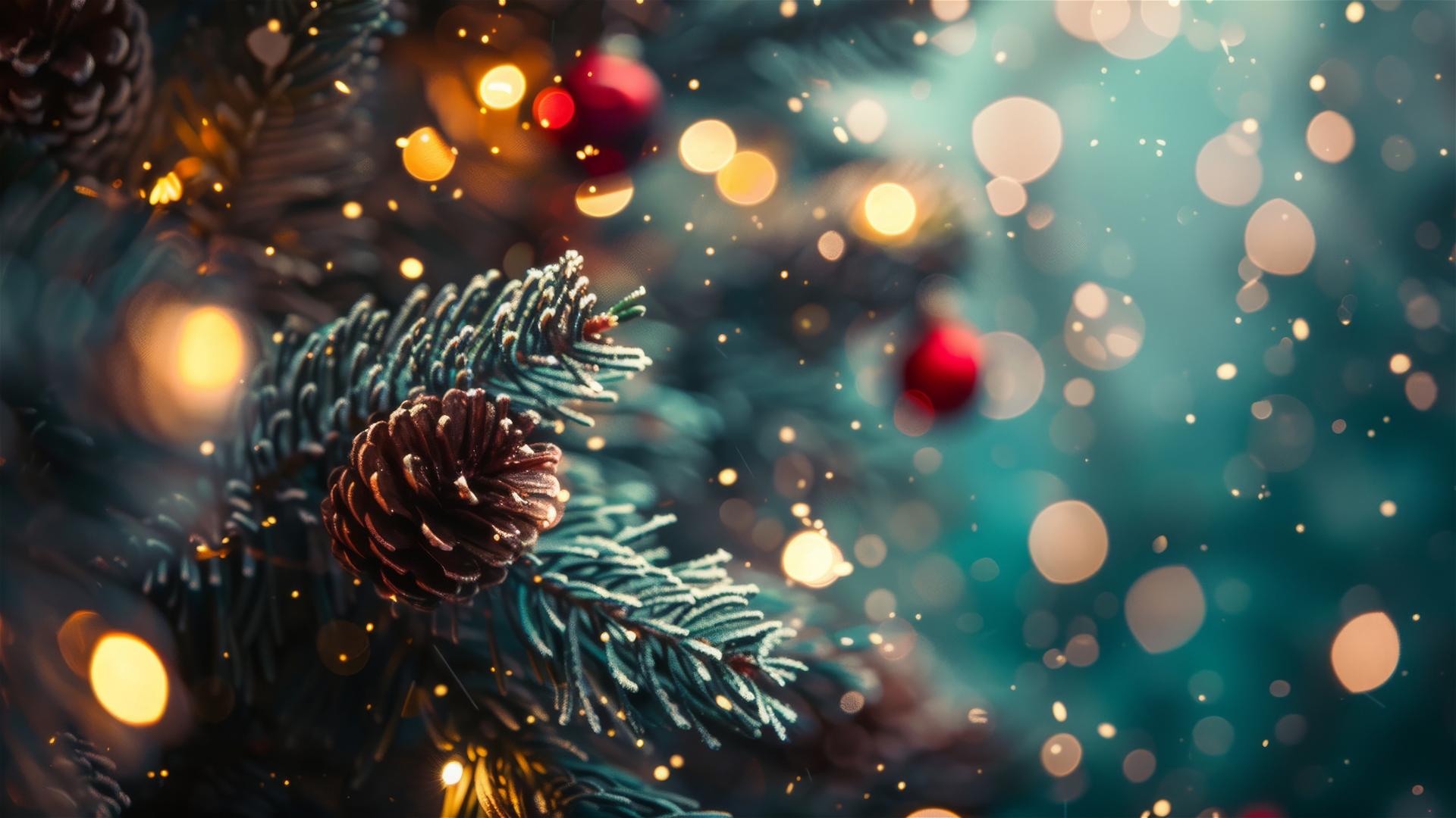Festive Christmas background in 4K resolution