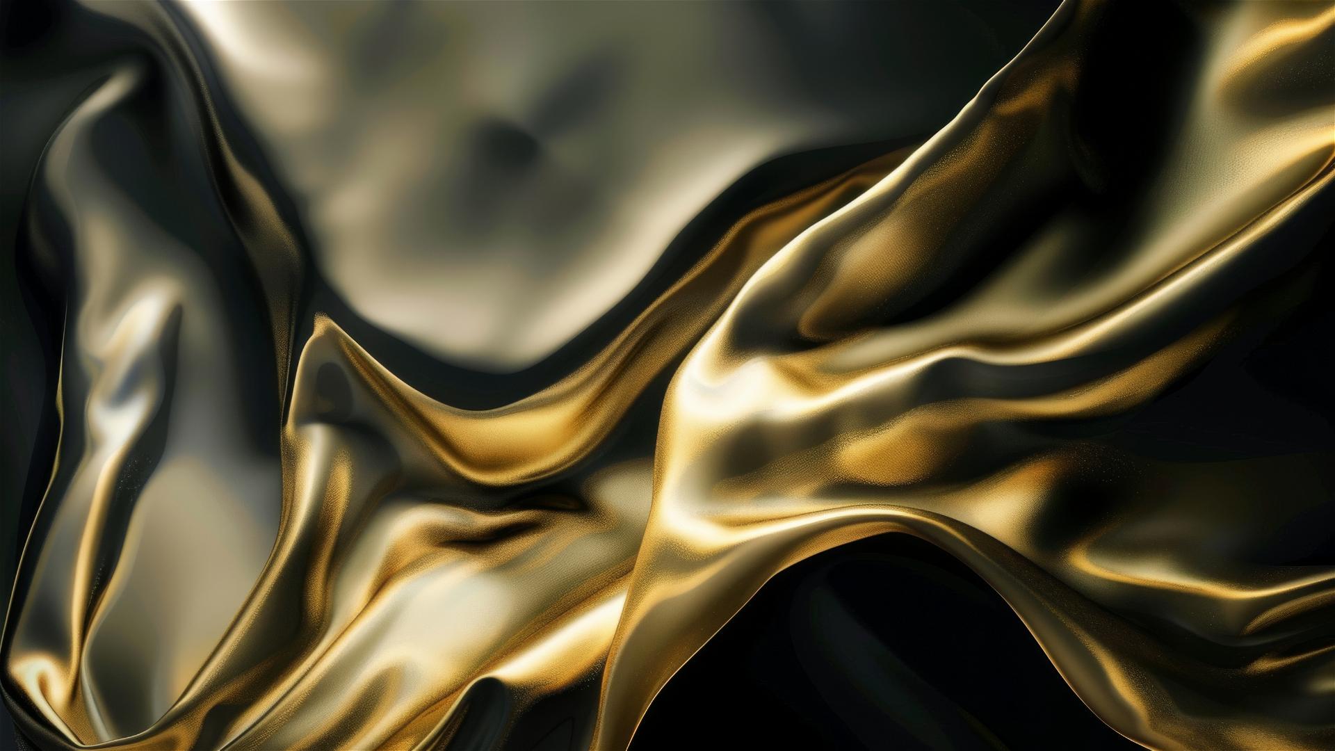 Dark gold flowing shapes on iPhone background