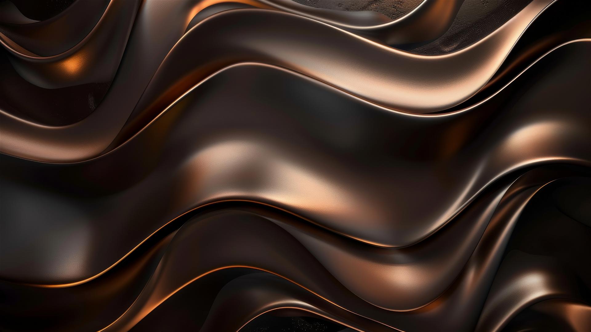 Dark bronze flowing shapes on iPhone background