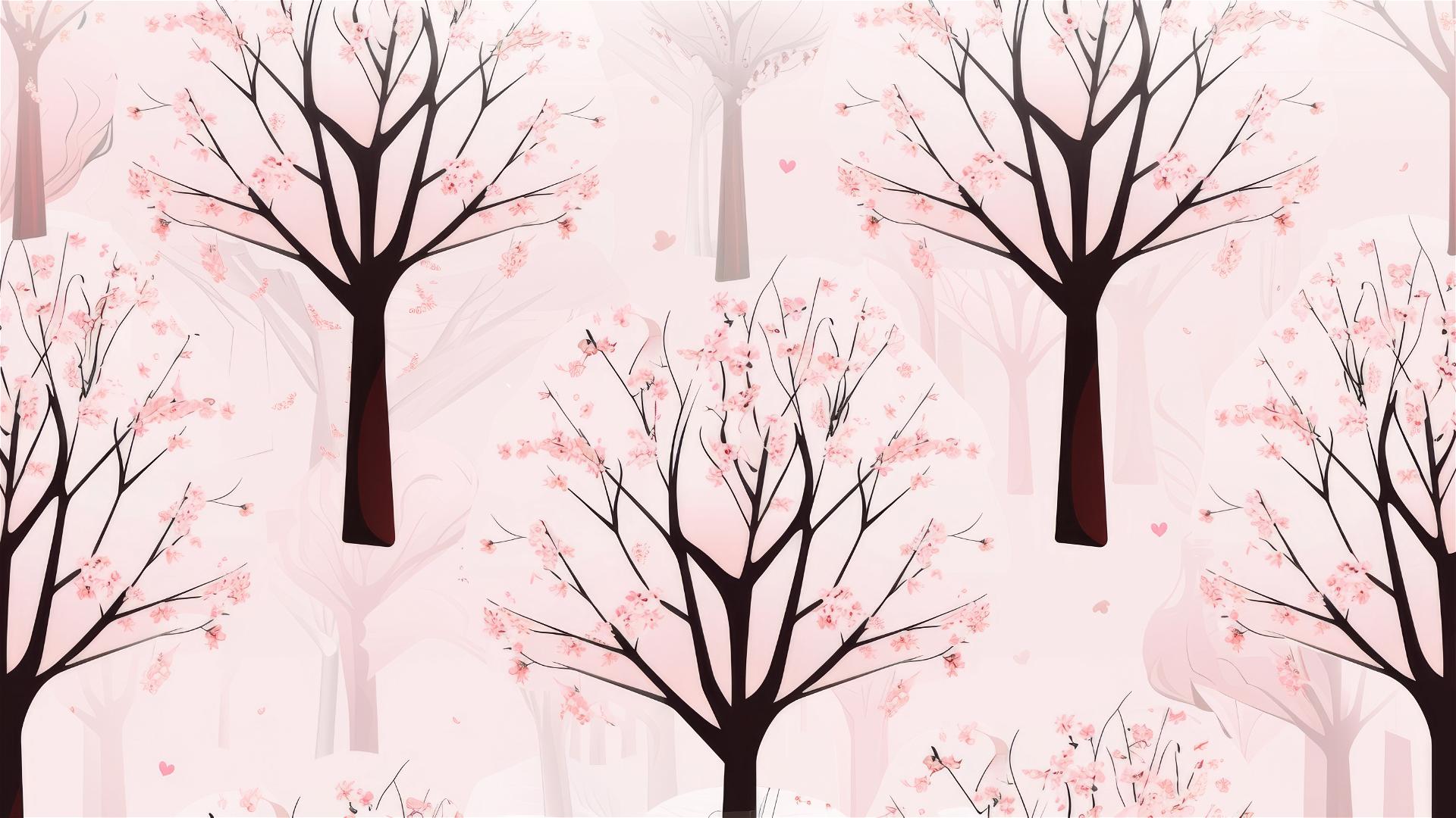 Minimal pattern of sakura trees