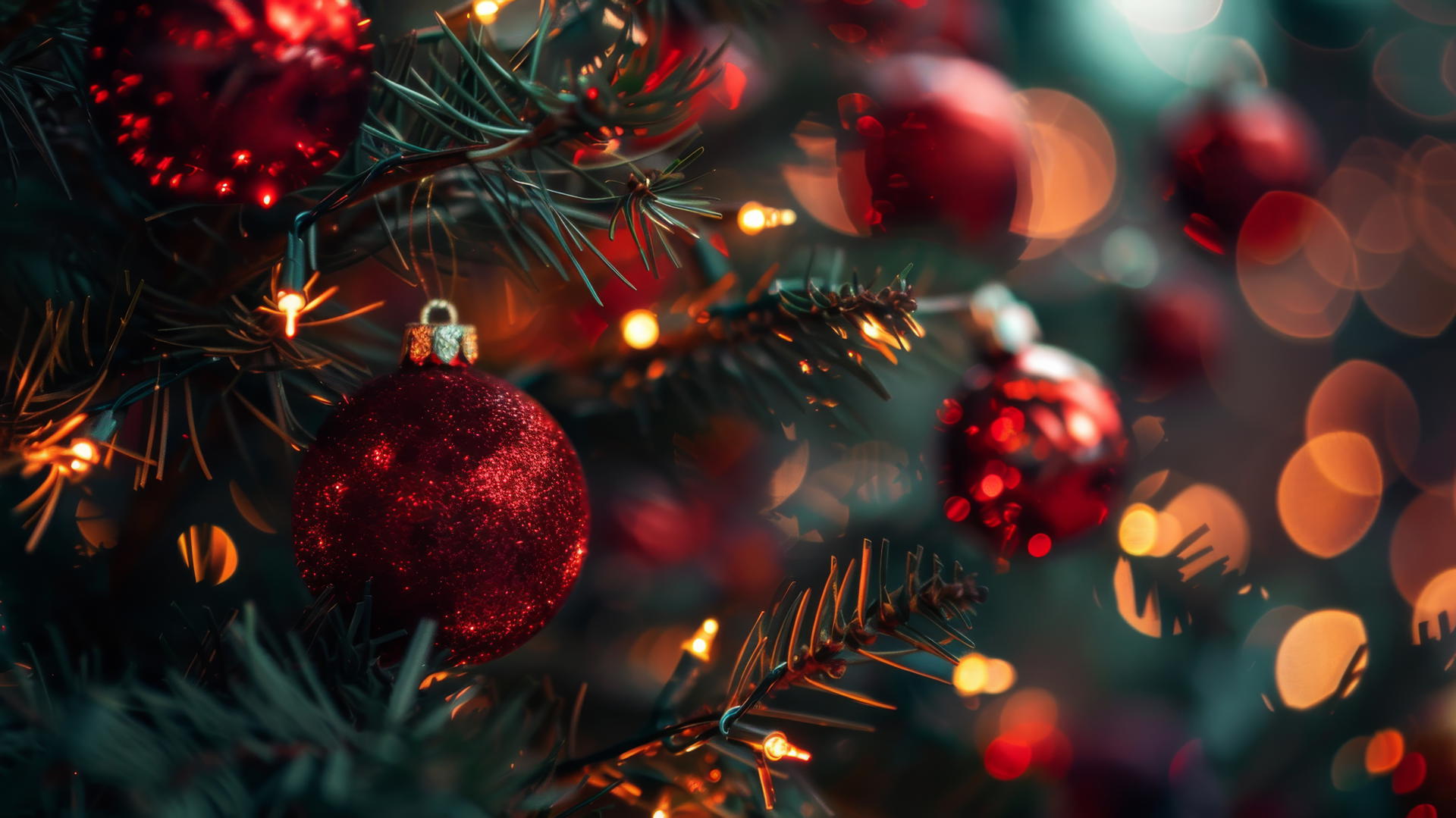 Christmas-themed background with festive elements