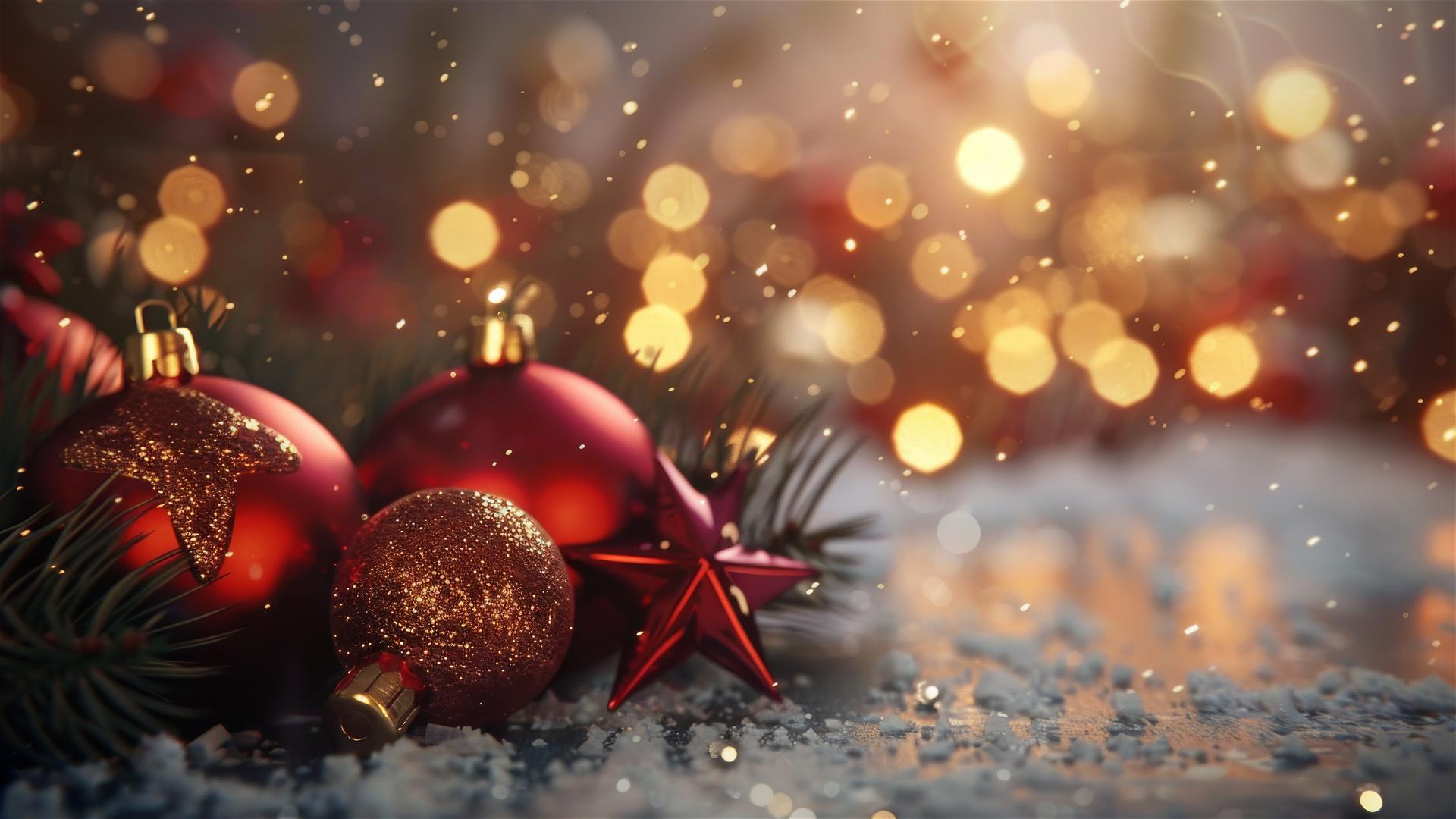 Festive Christmas background in 4K resolution