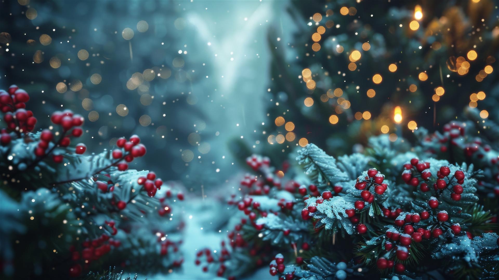 Christmas background with festive elements, in 4K resolution.