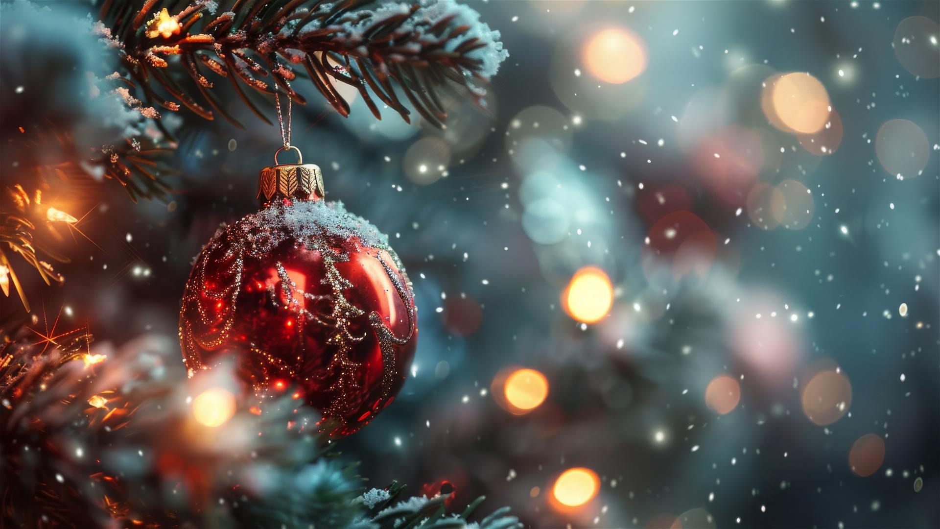 Festive Christmas background in 4K resolution