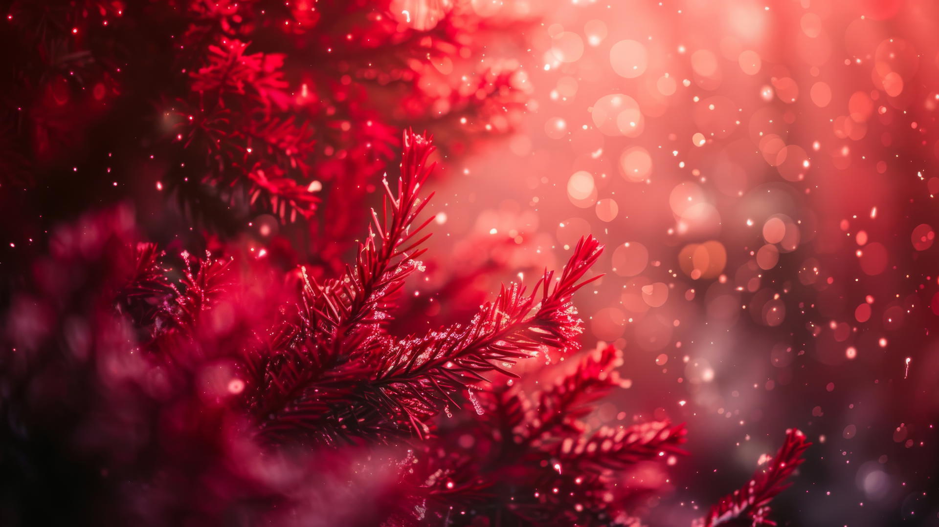 Red Christmas background in 4K resolution