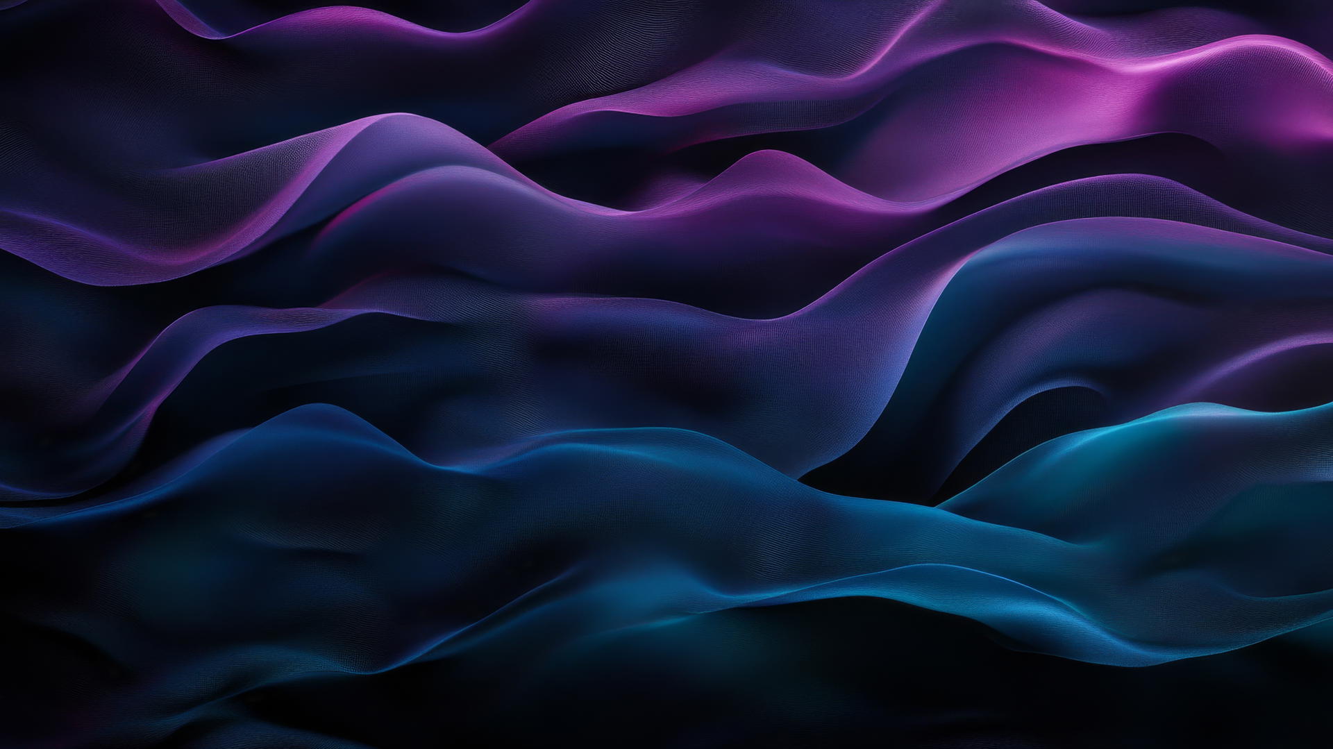 black wallpaper for girls with dark purple and teal waves, mysterious and soothing