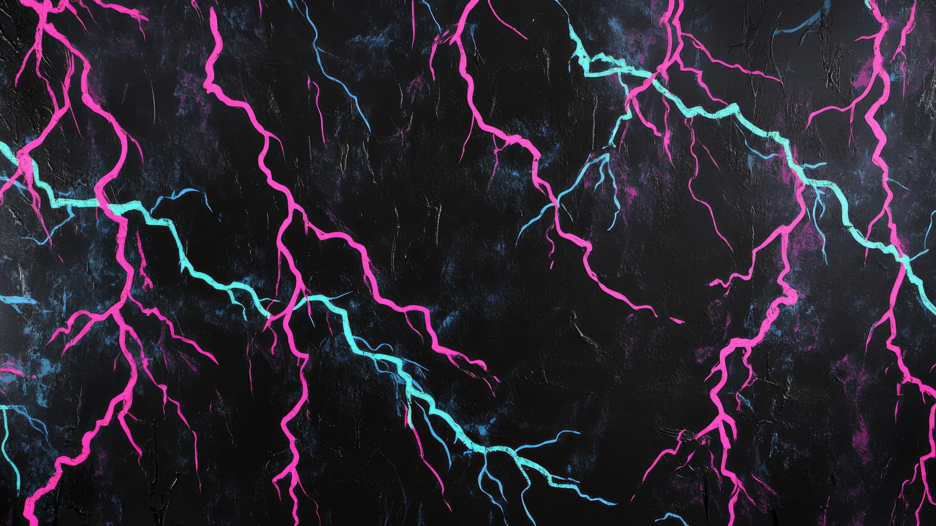 black wallpaper for girls with neon pink and blue lightning bolts