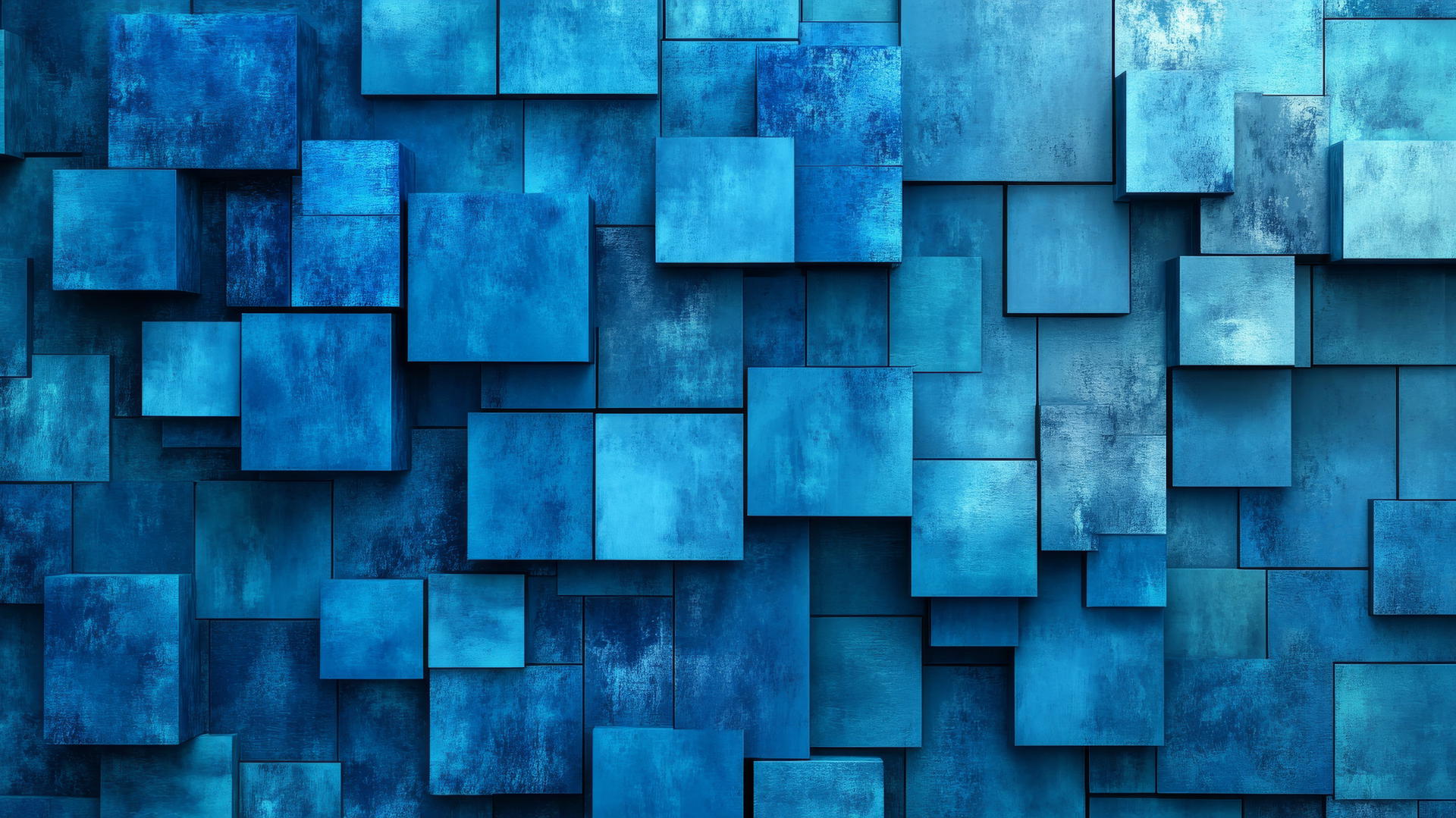 abstract color blocks in blue shades creating a dynamic pattern for wallpaper