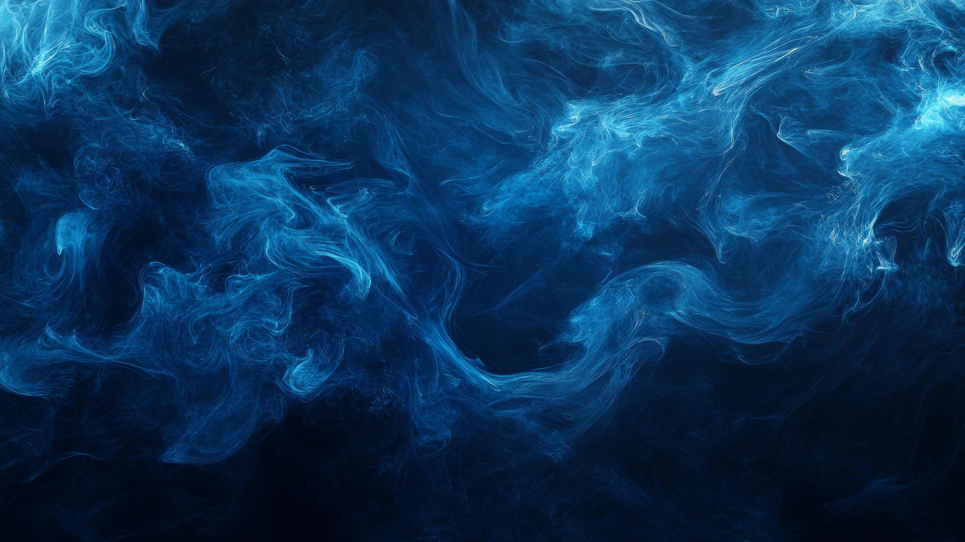 blue background wallpaper with abstract wisps of blue smoke