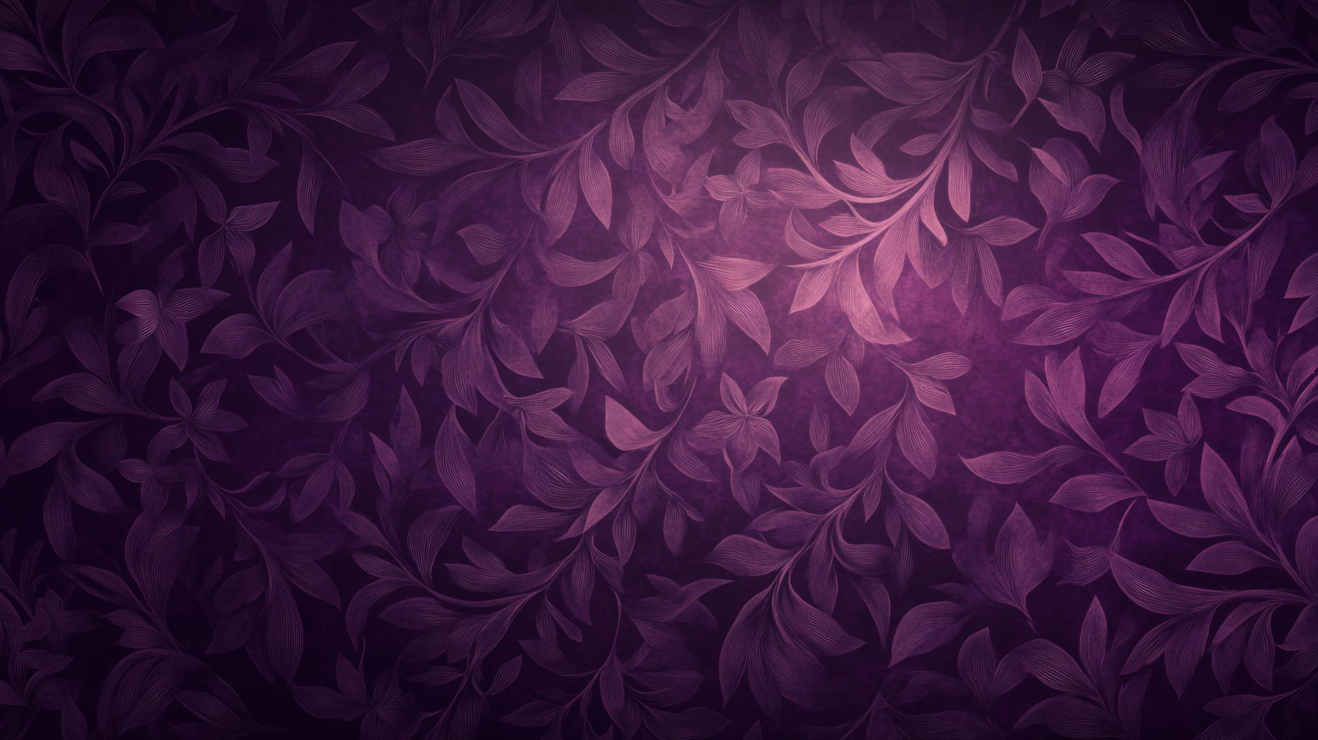 dark purple wallpaper with abstract floral designs and gentle gradients